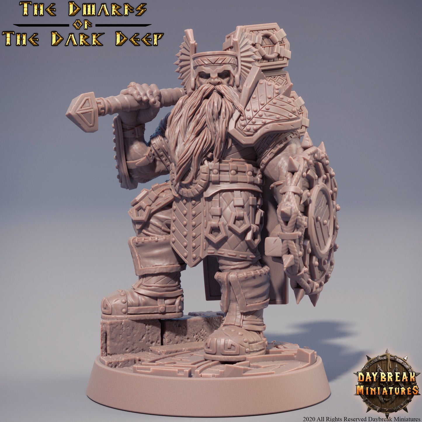 Dwarf Warrior | DayBreak Miniatures | D&D/AoS| Fantasy | Tabletop