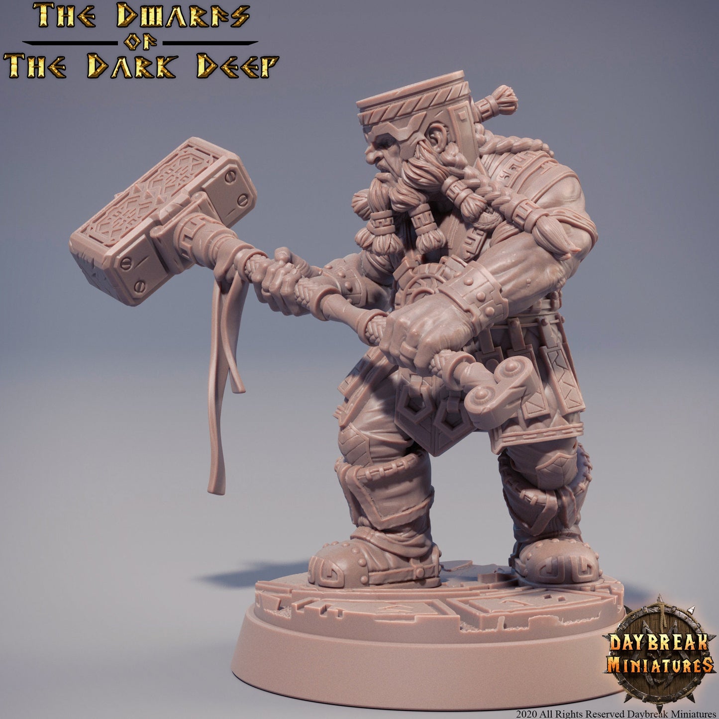 Dwarf Warrior | DayBreak Miniatures | D&D/AoS| Fantasy | Tabletop