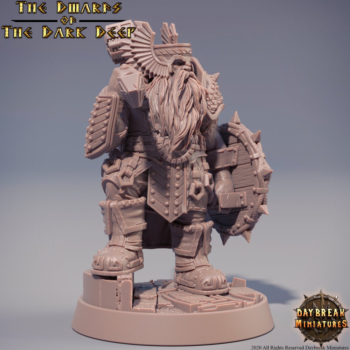 Dwarf Warrior | DayBreak Miniatures | D&D/AoS| Fantasy | Tabletop