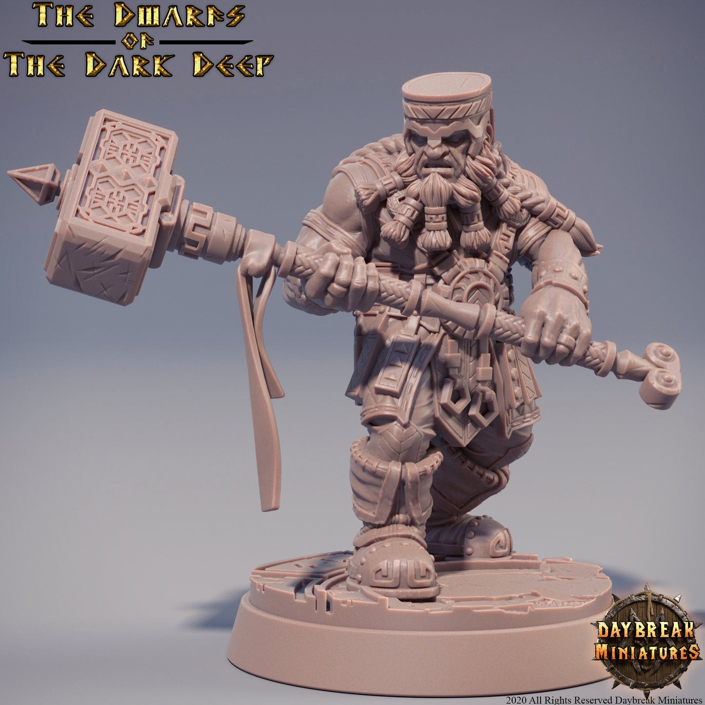 Dwarf Warrior | DayBreak Miniatures | D&D/AoS| Fantasy | Tabletop