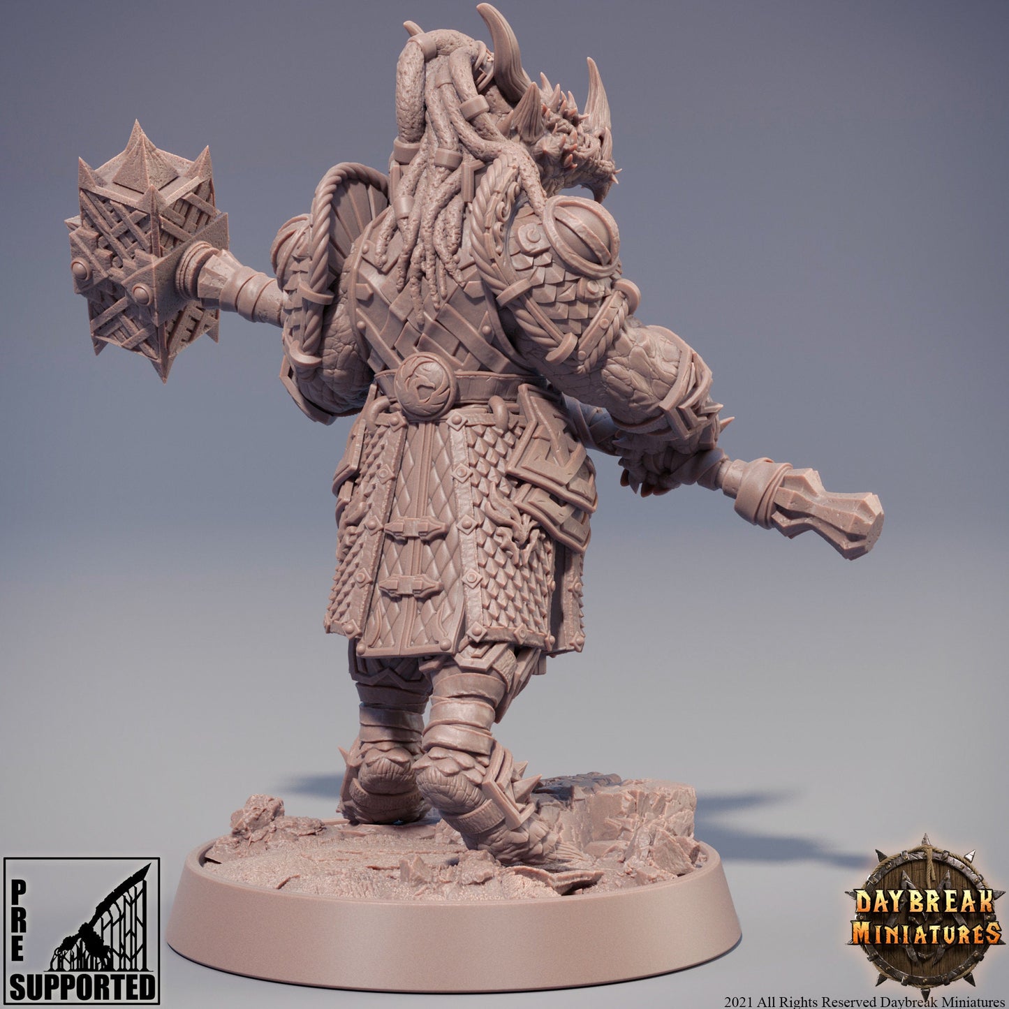 Dragonborn Warrior | DayBreak Miniatures | D&D/AoS| Fantasy | Tabletop| Fantasy - Tabletop