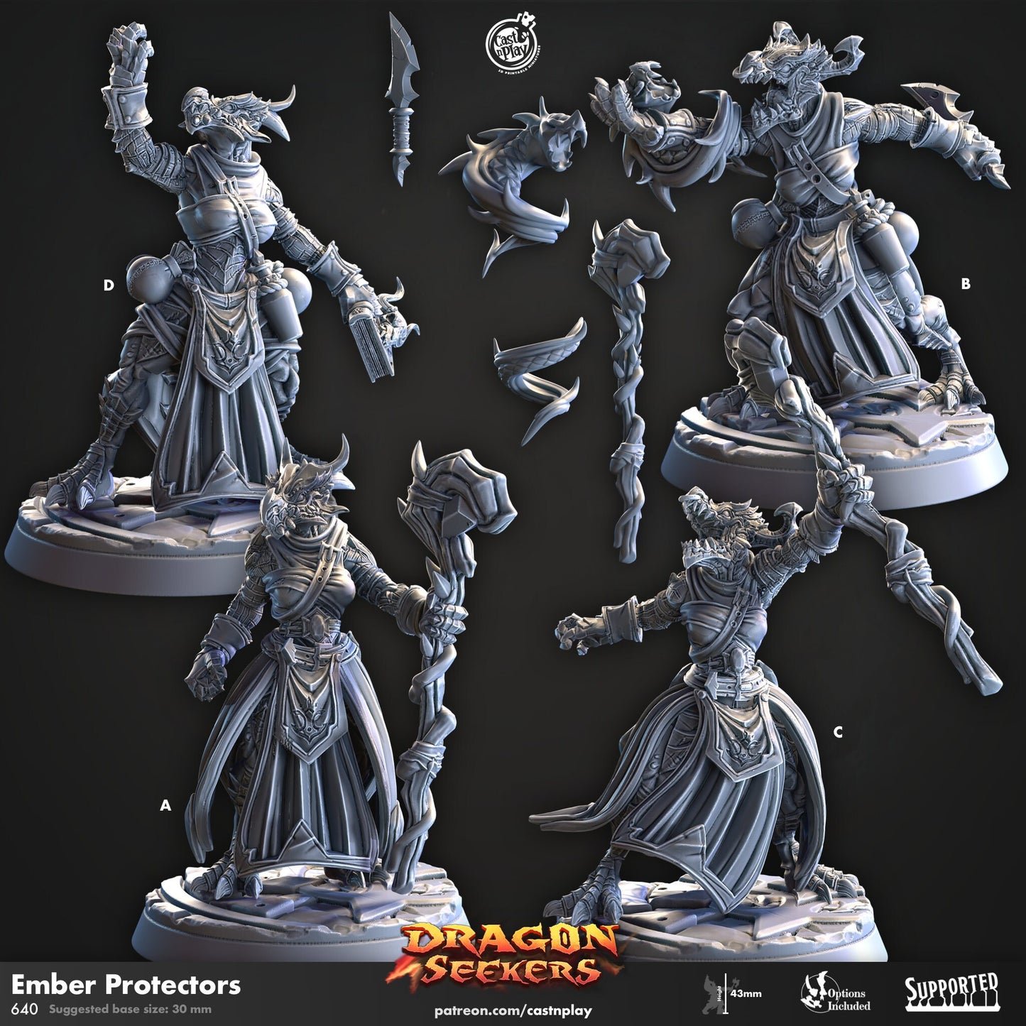 Dragon Seekers | Spellcasters | CastnPlay | Compatible with D&D/AoS | Fantasy | Tabletop RPG