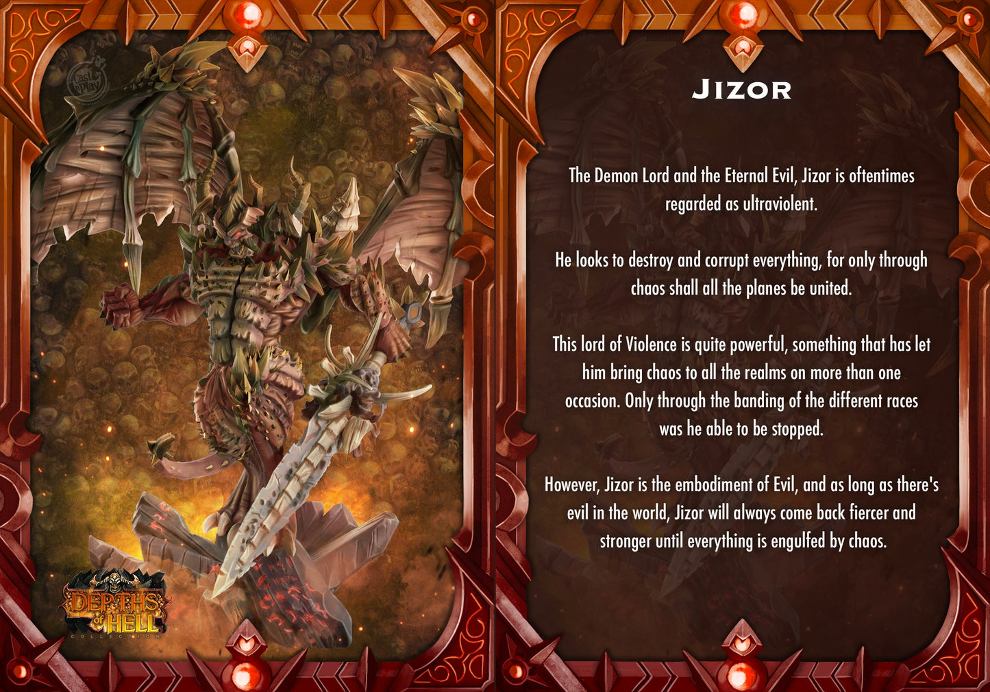 Great Demon Jizor | Hero/Boss | CastnPlay | Compatible with D&D/AoS | Fantasy | Tabletop RPG