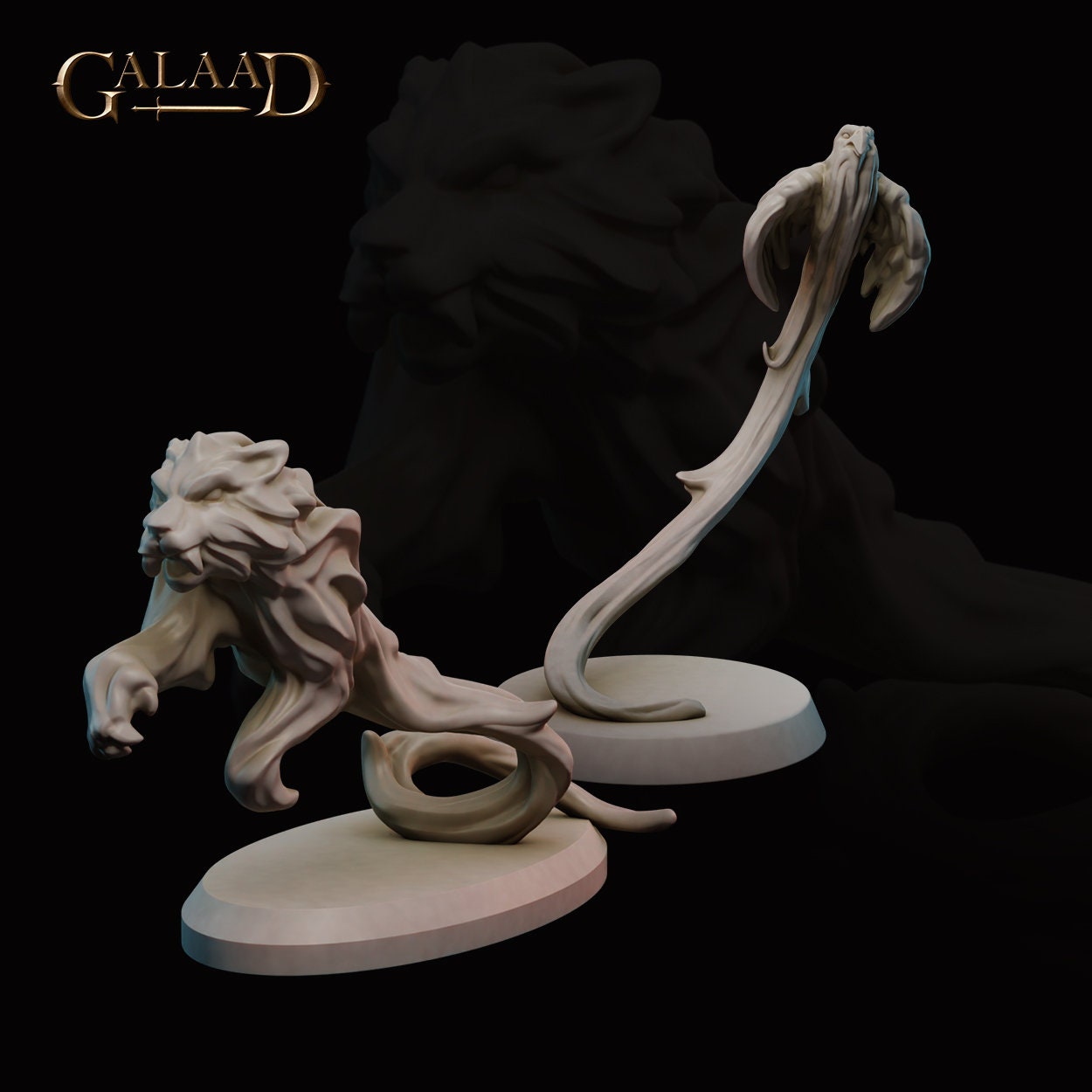 Illusion Mage | Female Human/Elf | Tiger / Bird Illusions | Galaad Miniatures | Compatible with D&D/AoS | Fantasy - Tabletop RPG