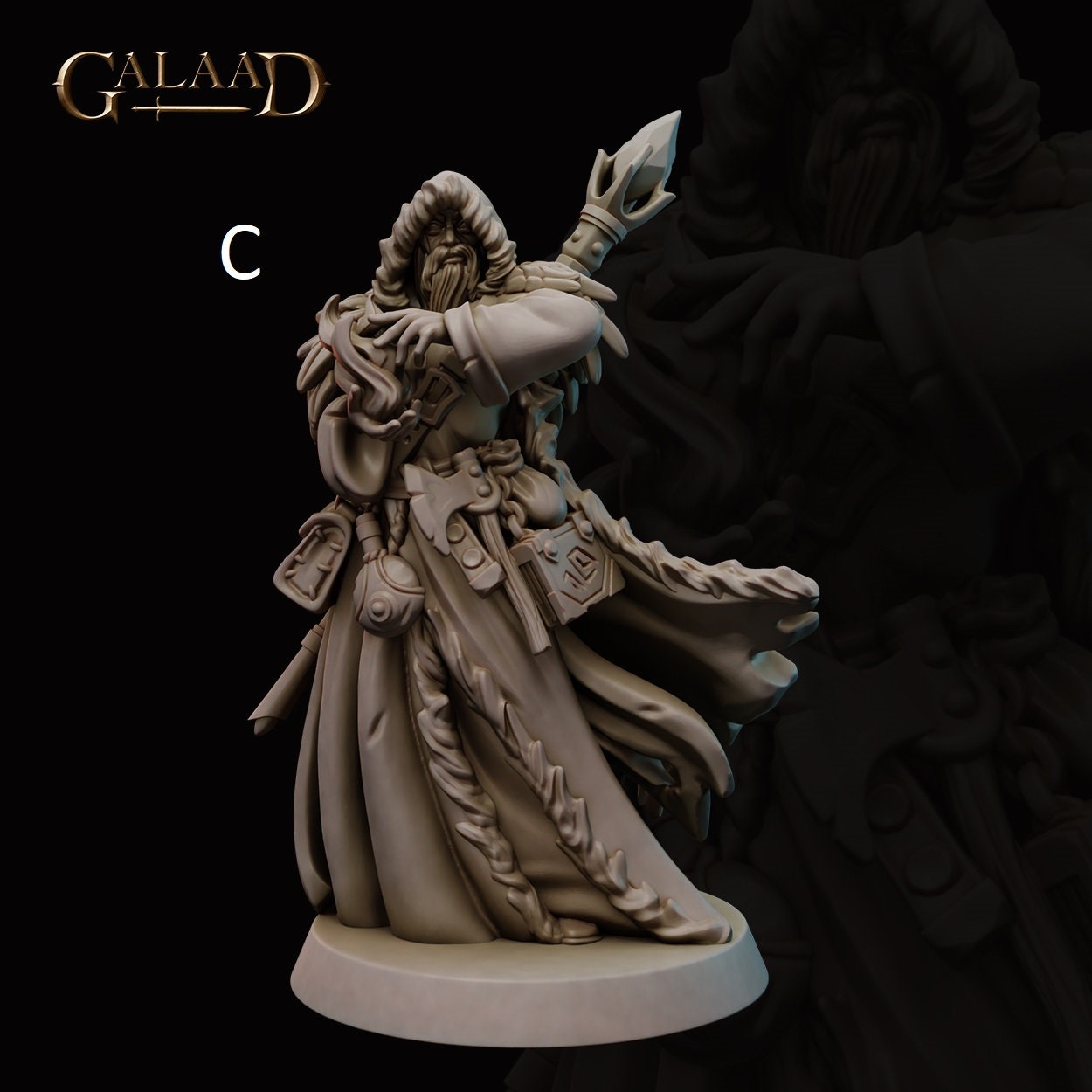 Arch Mage | Male/Female | Galaad Miniatures | Compatible with D&D/AoS | Fantasy | Tabletop RPG