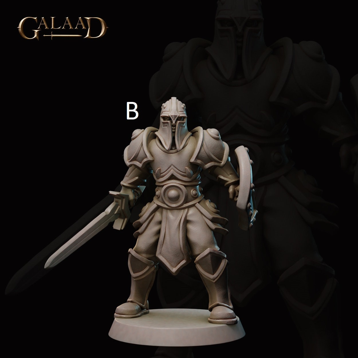 Knight/Guard | Galaad Miniatures | Compatible with D&D/AoS | Fantasy | Tabletop RPG