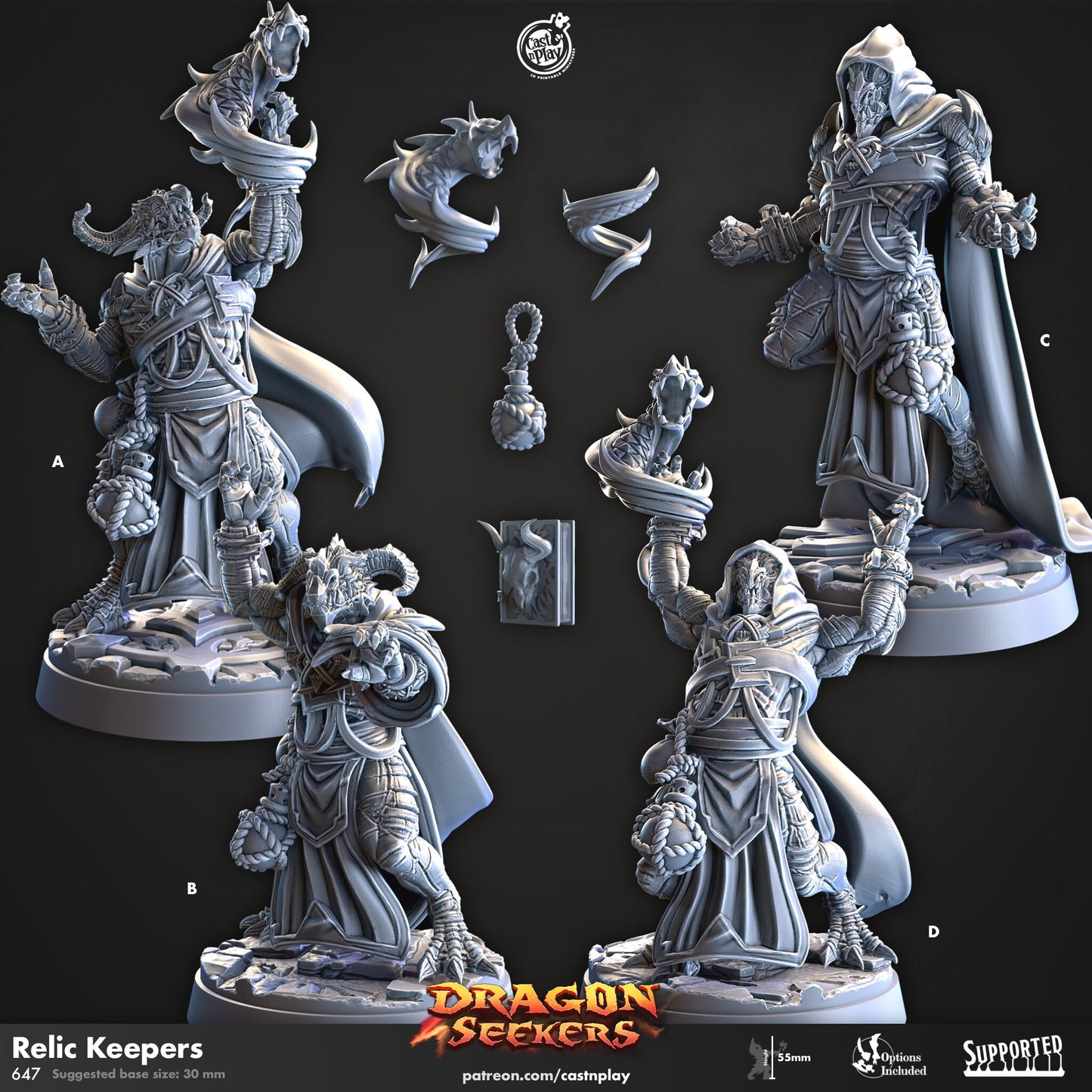 Dragon Seekers | Spellcasters | CastnPlay | Compatible with D&D/AoS | Fantasy | Tabletop RPG