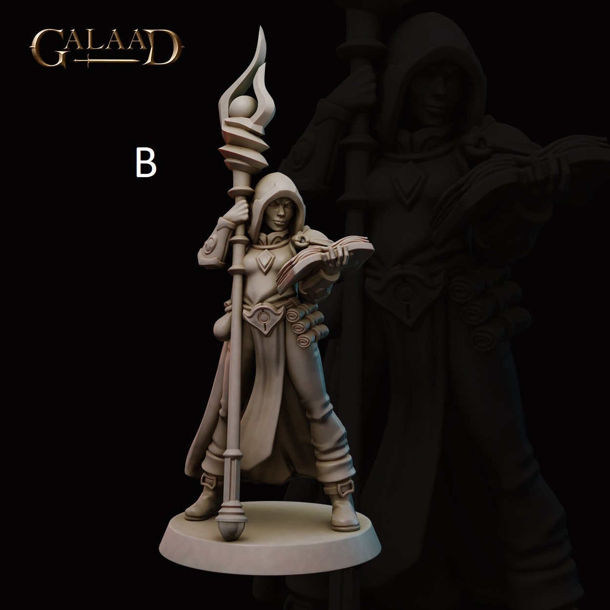 Arch Mage | Male/Female | Galaad Miniatures | Compatible with D&D/AoS | Fantasy | Tabletop RPG