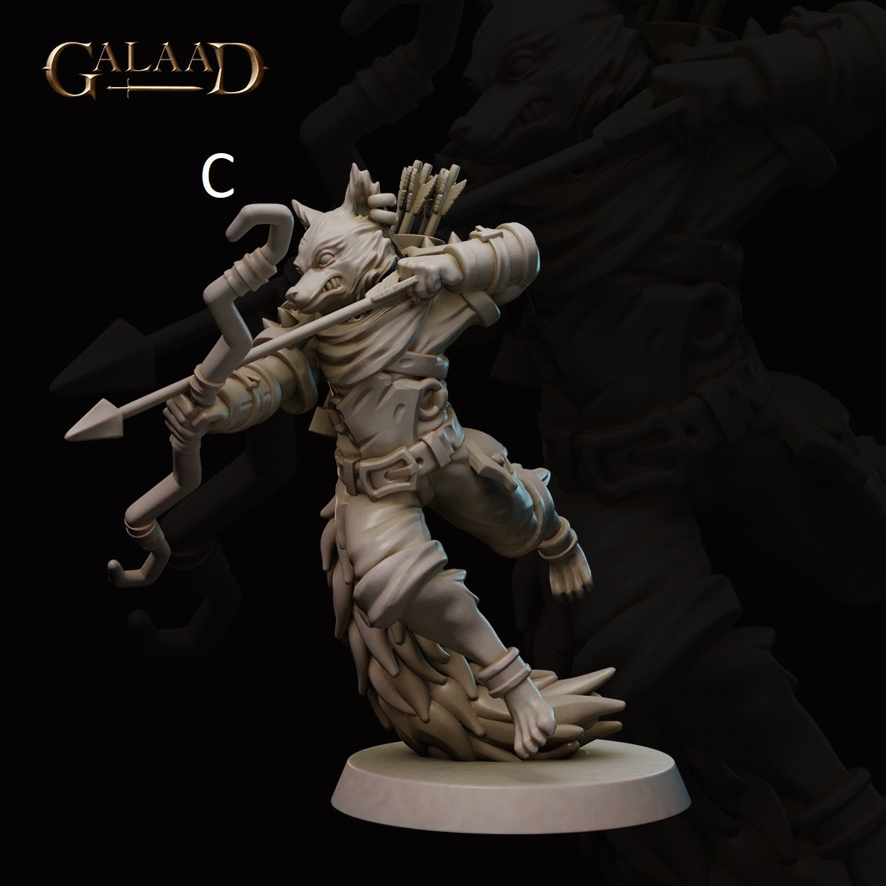 Witch Hunter | Human/Kitsune/Fairy | Galaad Miniatures | Compatible with D&D/AoS | Fantasy | Tabletop RPG