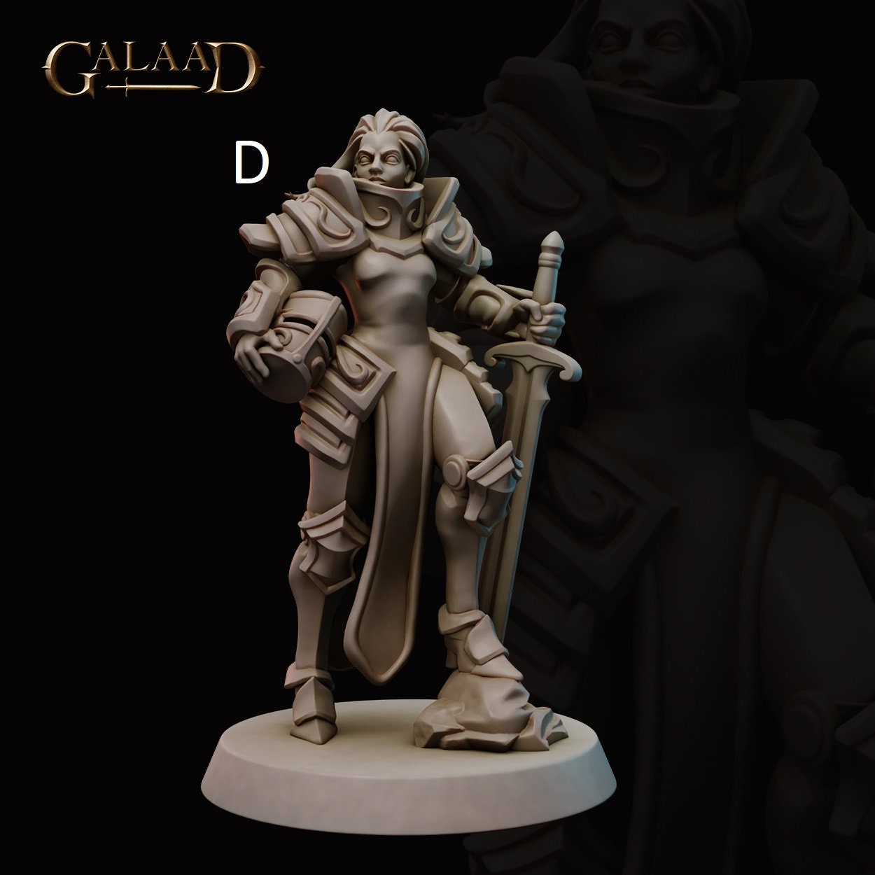 Knight/Guard | Galaad Miniatures | Compatible with D&D/AoS | Fantasy | Tabletop RPG