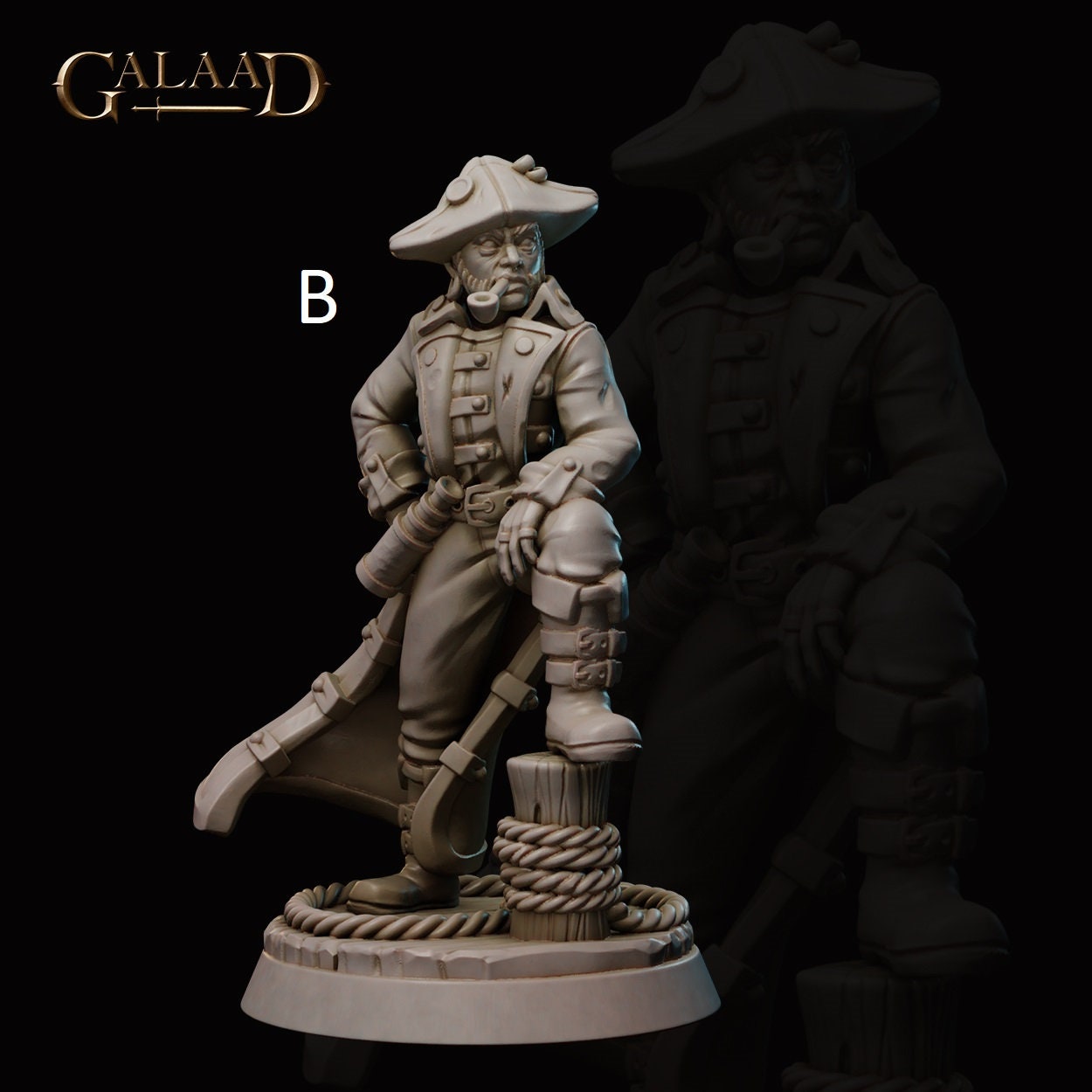Pirate | Male/Female | Galaad Miniatures | Compatible with D&D/AoS | Fantasy | Tabletop RPG