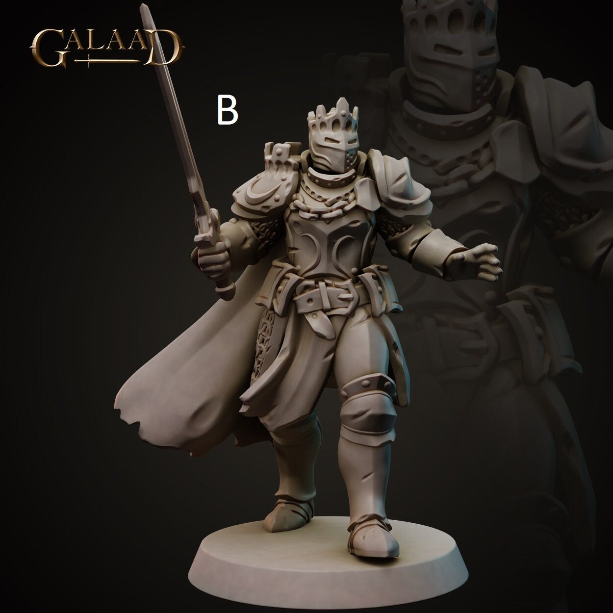 King/Lord | Human/Dragonborn | Galaad Miniatures | Compatible with D&D/AoS | Fantasy | Tabletop RPG