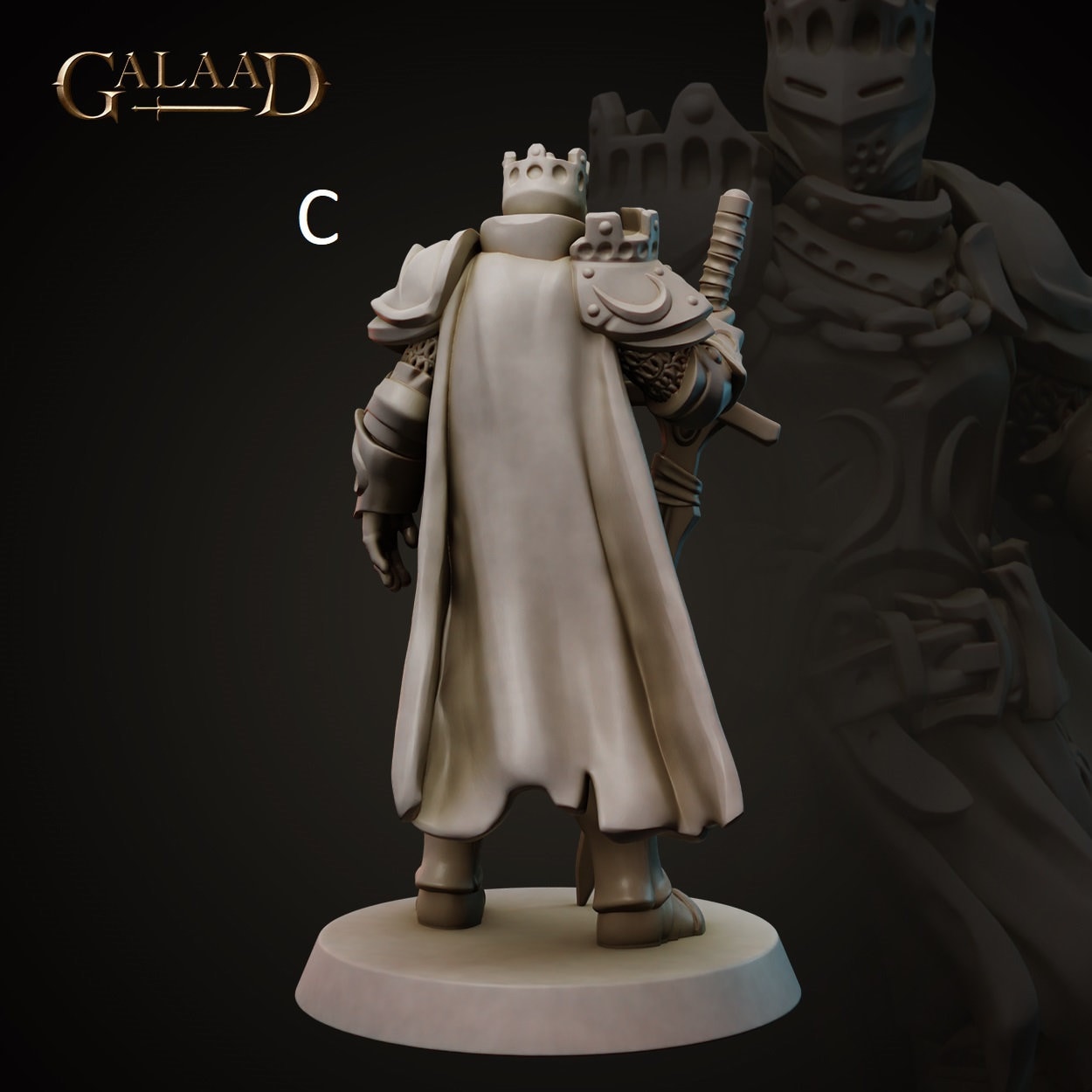 King/Lord | Human/Dragonborn | Galaad Miniatures | Compatible with D&D/AoS | Fantasy | Tabletop RPG