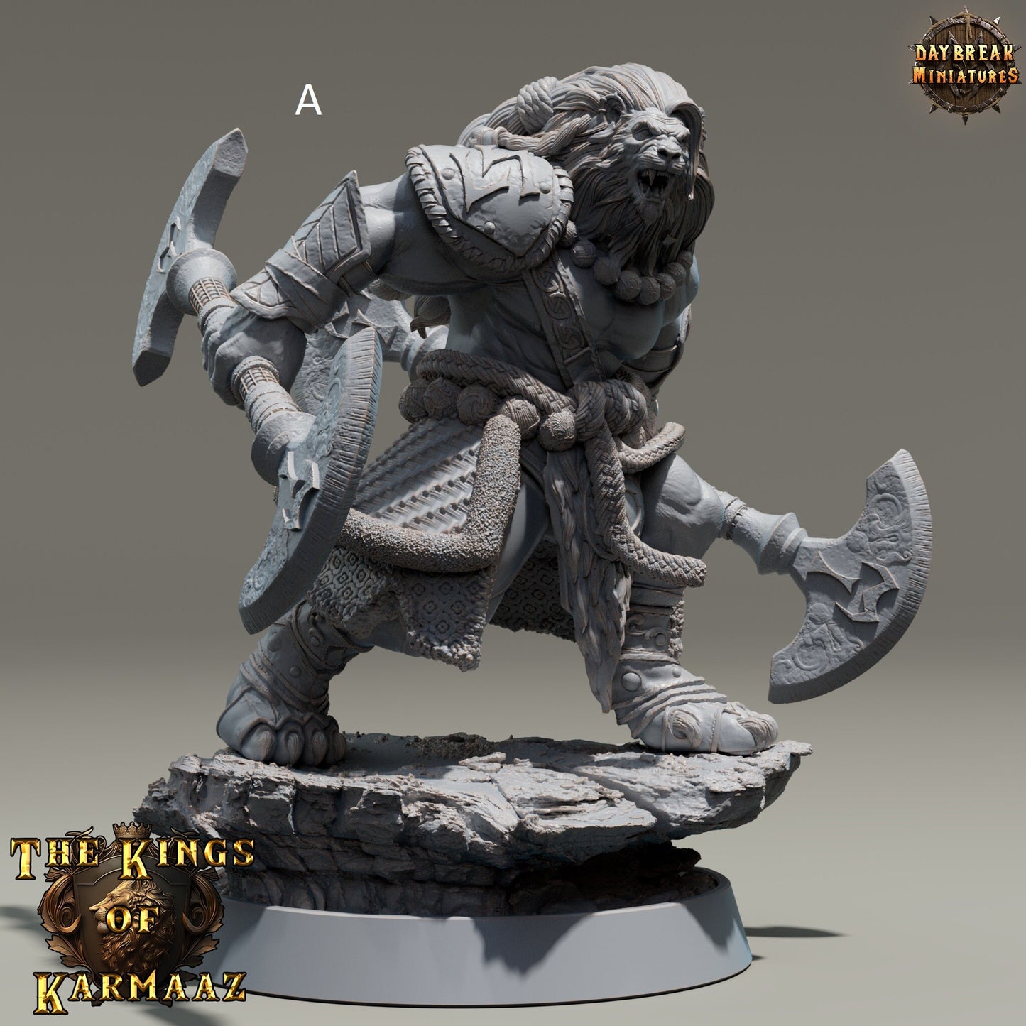 The Kings of Karmaaz | DayBreak Miniatures | Dual Weapons | Compatible with D&D/AOS | Fantasy | Tabletop