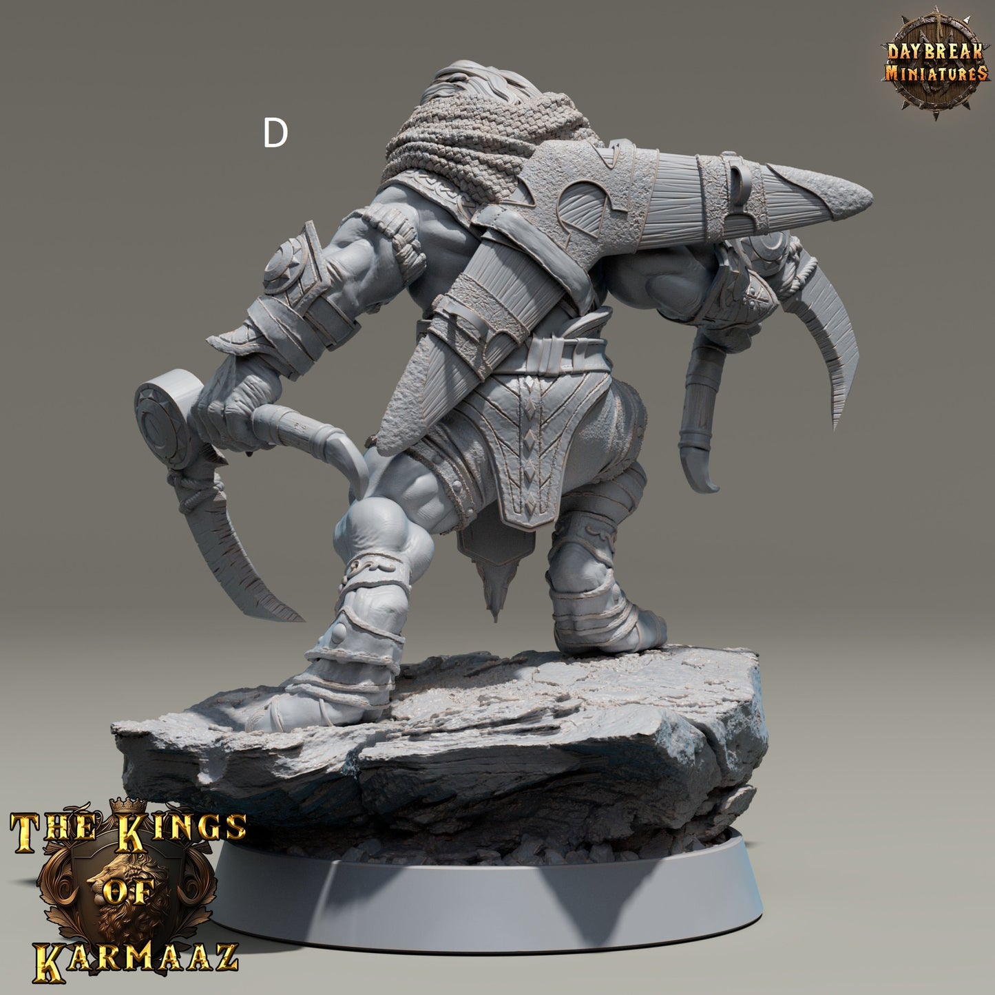 The Kings of Karmaaz | DayBreak Miniatures | Dual Weapons | Compatible with D&D/AOS | Fantasy | Tabletop