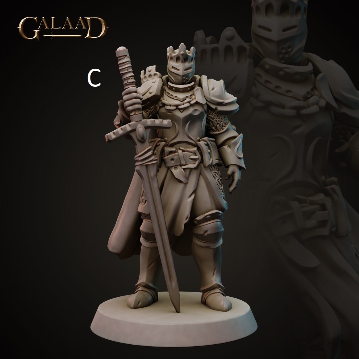 King/Lord | Human/Dragonborn | Galaad Miniatures | Compatible with D&D/AoS | Fantasy | Tabletop RPG
