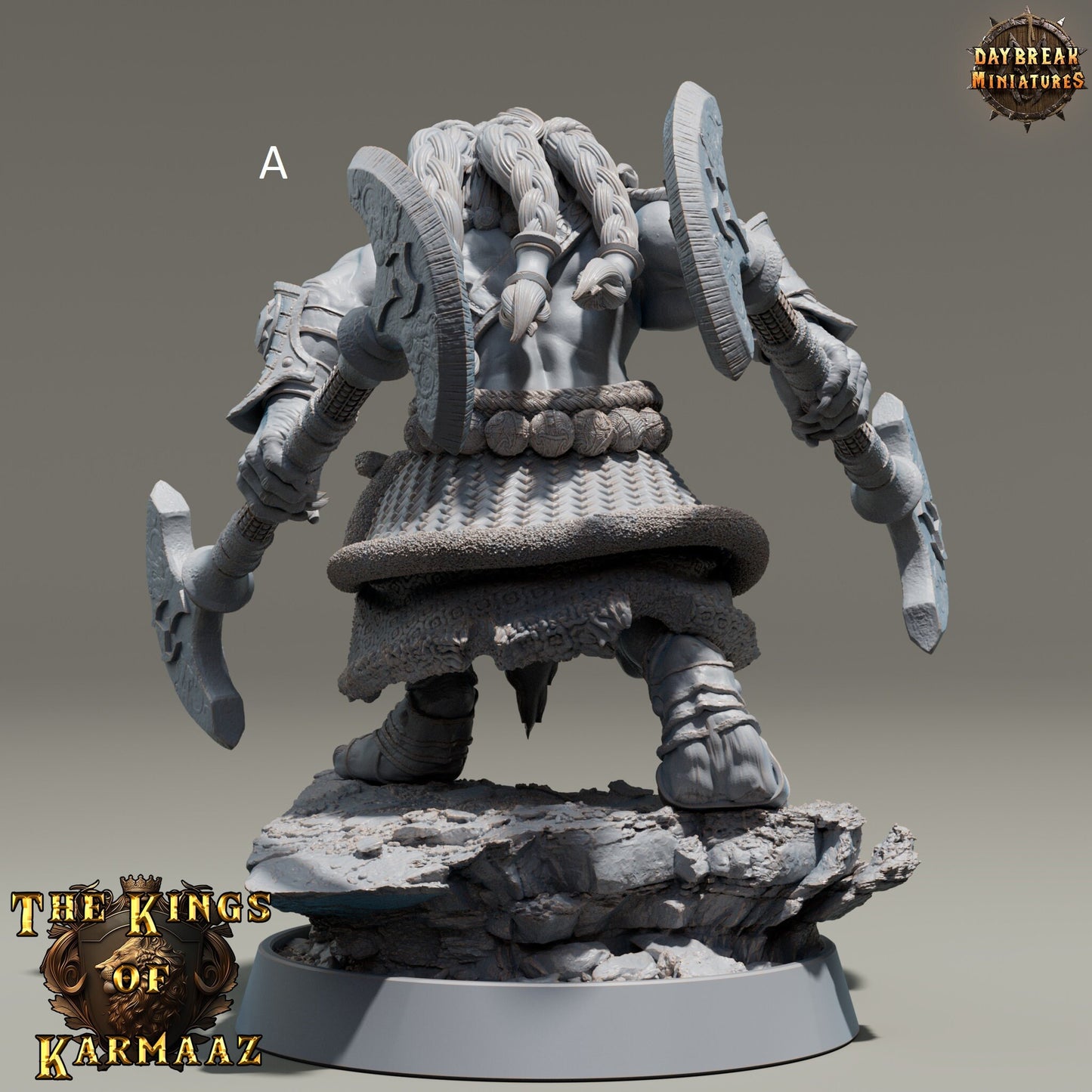 The Kings of Karmaaz | DayBreak Miniatures | Dual Weapons | Compatible with D&D/AOS | Fantasy | Tabletop
