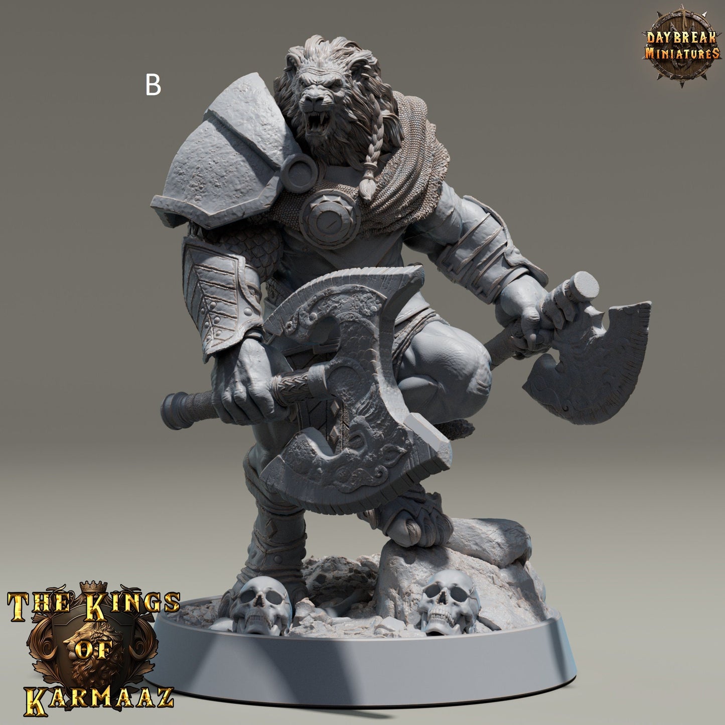 The Kings of Karmaaz | DayBreak Miniatures | Dual Weapons | Compatible with D&D/AOS | Fantasy | Tabletop