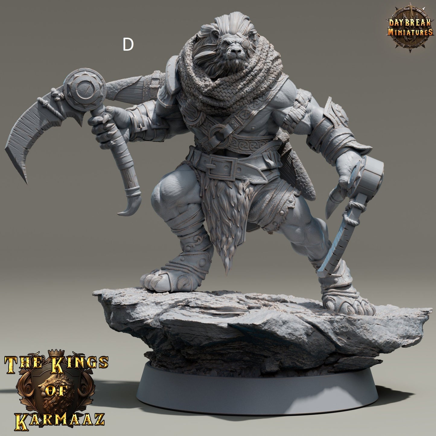 The Kings of Karmaaz | DayBreak Miniatures | Dual Weapons | Compatible with D&D/AOS | Fantasy | Tabletop