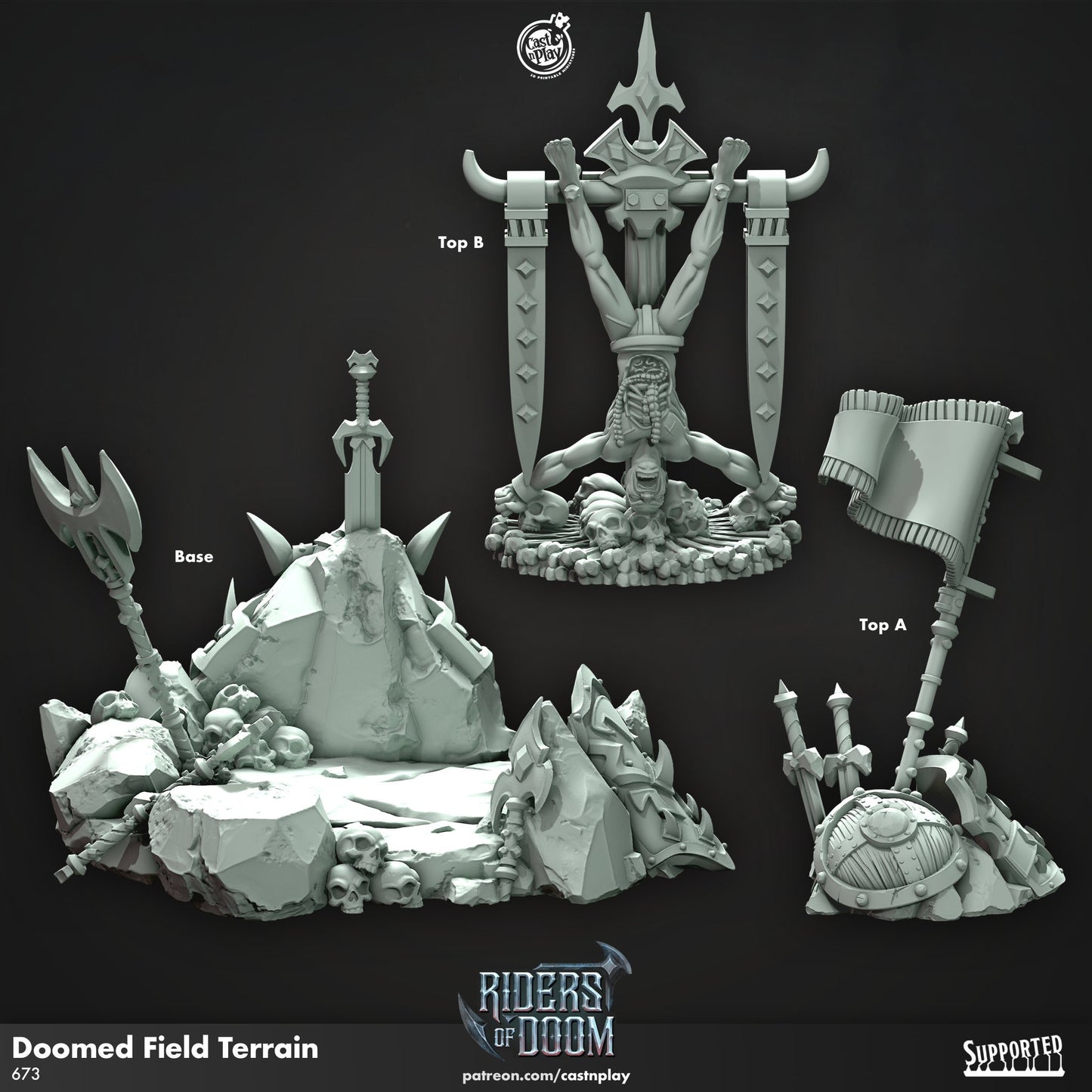 Doom Field Terrain | CastnPlay (Riders of Doom) | Compatible with D&D/AoS | Fantasy
