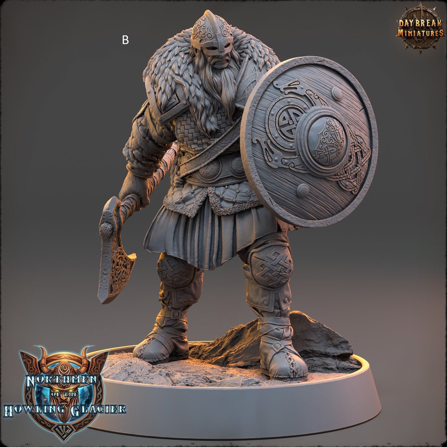 Northern Warriors Miniatures | DayBreak Miniatures | One hand weapon and Shield | Compatible with D&D/AOS | Fantasy | Tabletop RPG