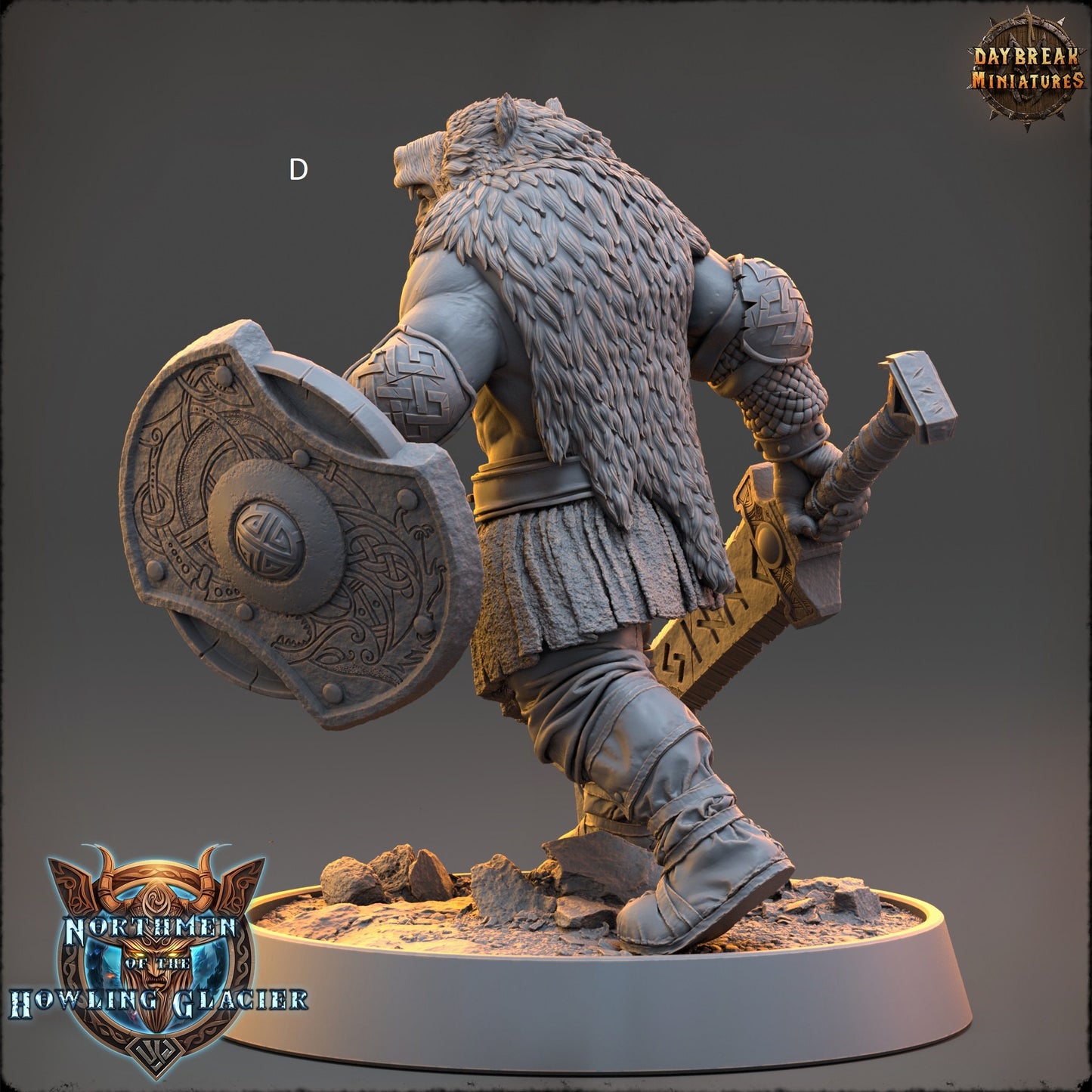 Northern Warriors Miniatures | DayBreak Miniatures | One hand weapon and Shield | Compatible with D&D/AOS | Fantasy | Tabletop RPG