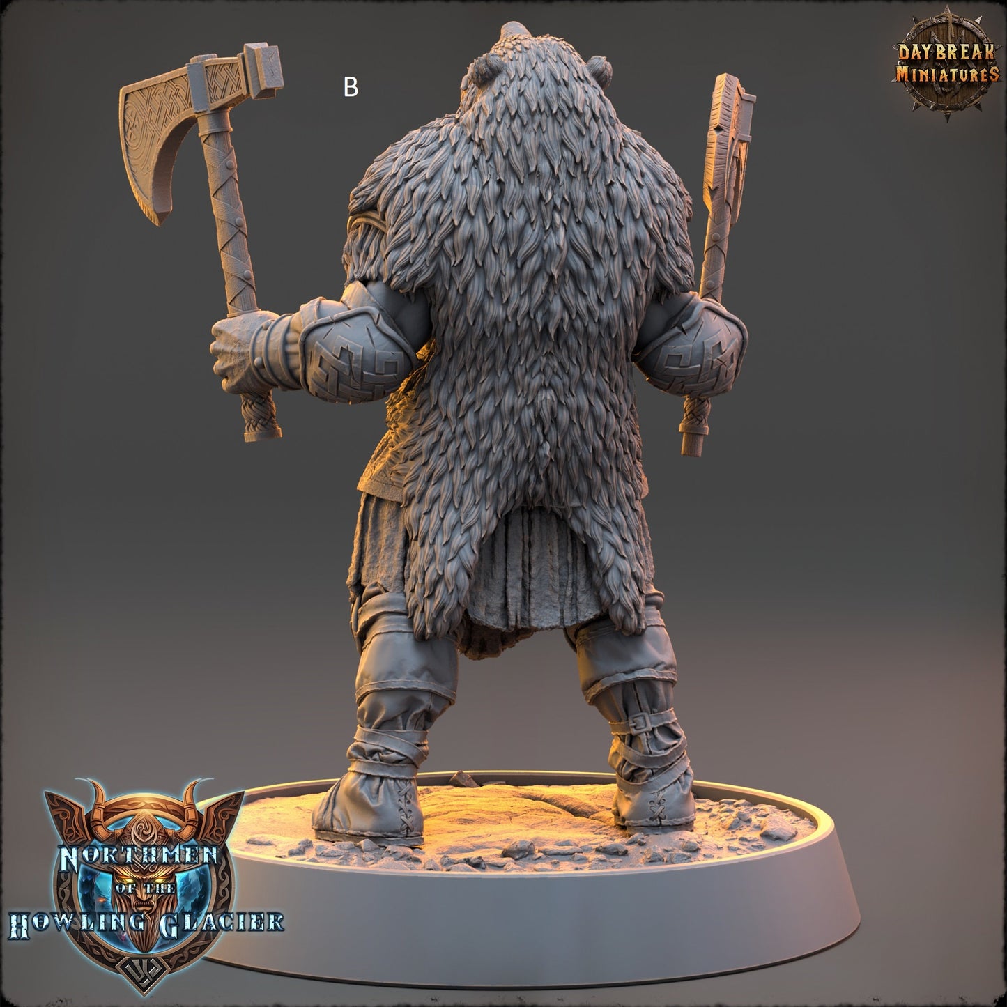 Northern Warriors Miniatures | DayBreak Miniatures | Archer/Dual Axes | Compatible with D&D/AOS | Fantasy | Tabletop RPG
