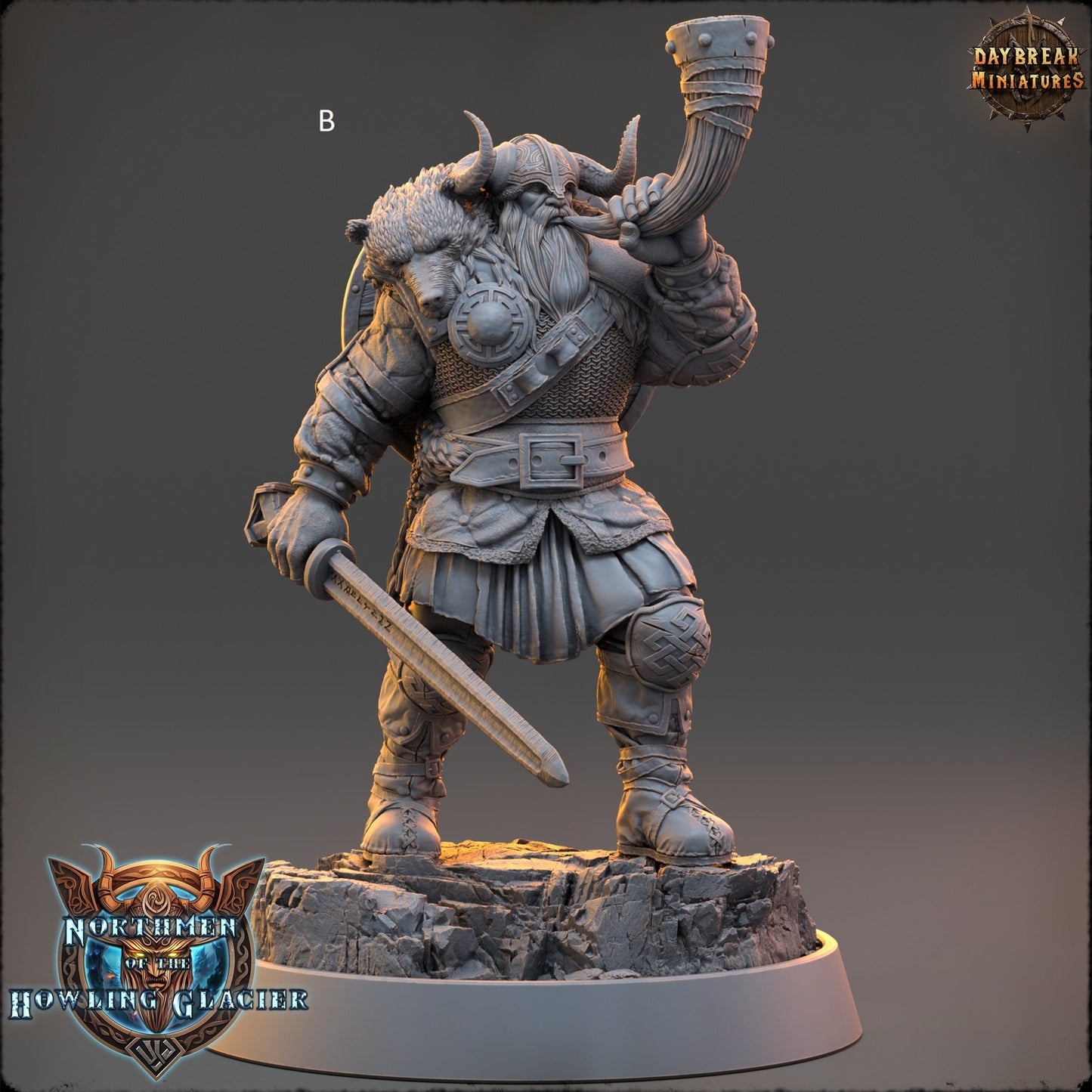 Northern Warriors Miniatures | DayBreak Miniatures | Shaman/Bard/Blacksmith | Compatible with D&D/AOS | Fantasy