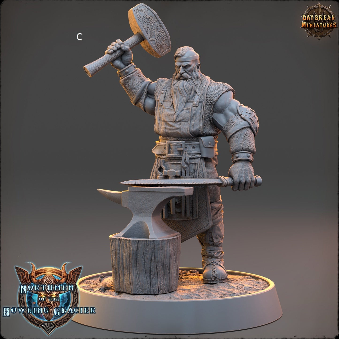 Northern Warriors Miniatures | DayBreak Miniatures | Shaman/Bard/Blacksmith | Compatible with D&D/AOS | Fantasy