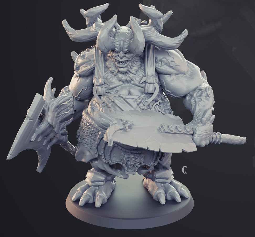 Butcher Demon Miniature | CastnPlay | Compatible with D&D/AoS | Fantasy