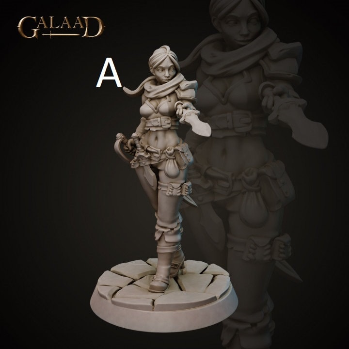 Bandits/Thieves/Rogues | Galaad Miniatures | Compatible with D&D/AoS | Fantasy | Tabletop RPG