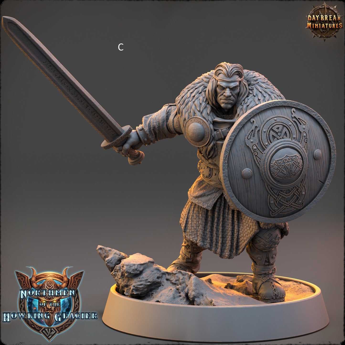 Northern Warriors Miniatures | DayBreak Miniatures | One hand weapon and Shield | Compatible with D&D/AOS | Fantasy | Tabletop RPG