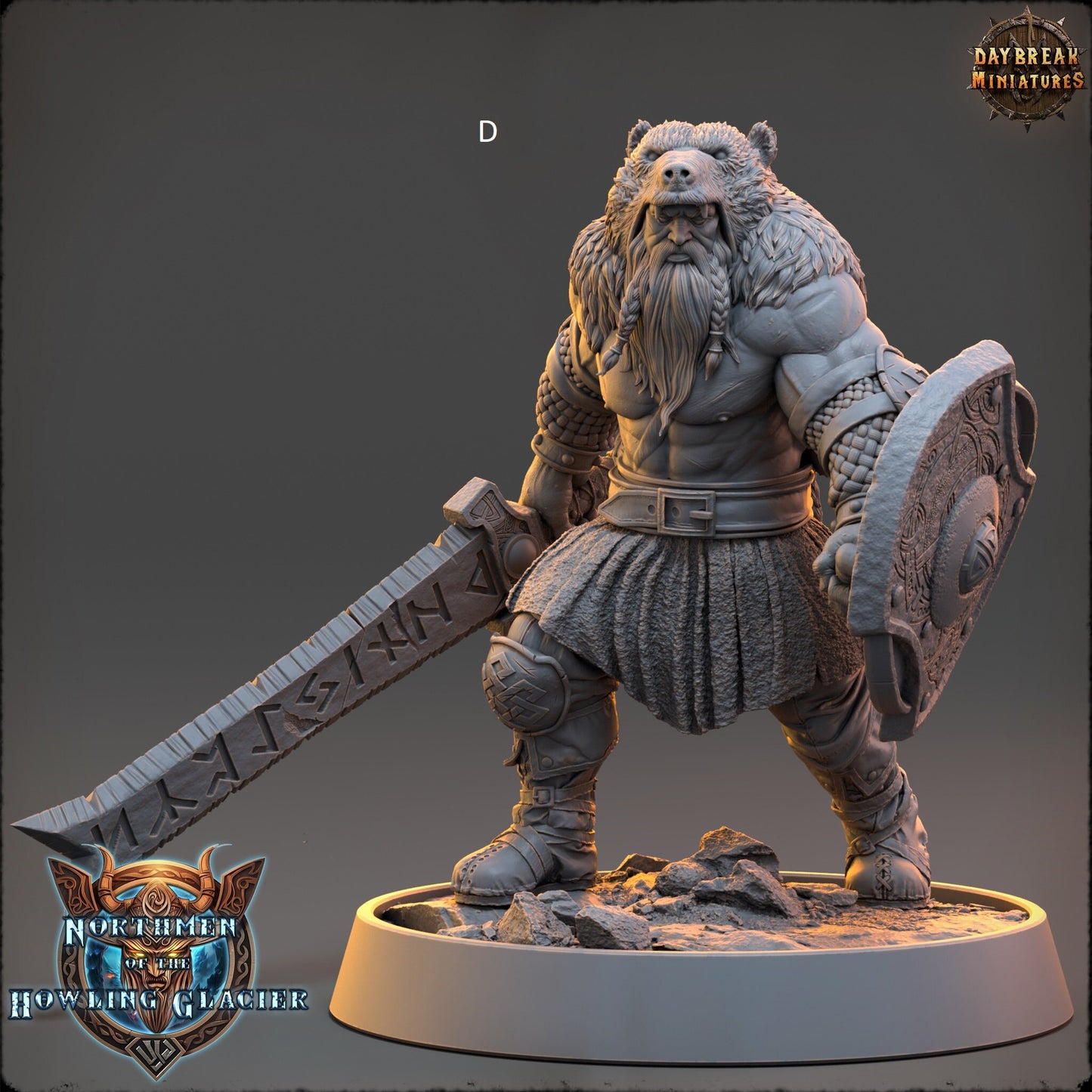 Northern Warriors Miniatures | DayBreak Miniatures | One hand weapon and Shield | Compatible with D&D/AOS | Fantasy | Tabletop RPG