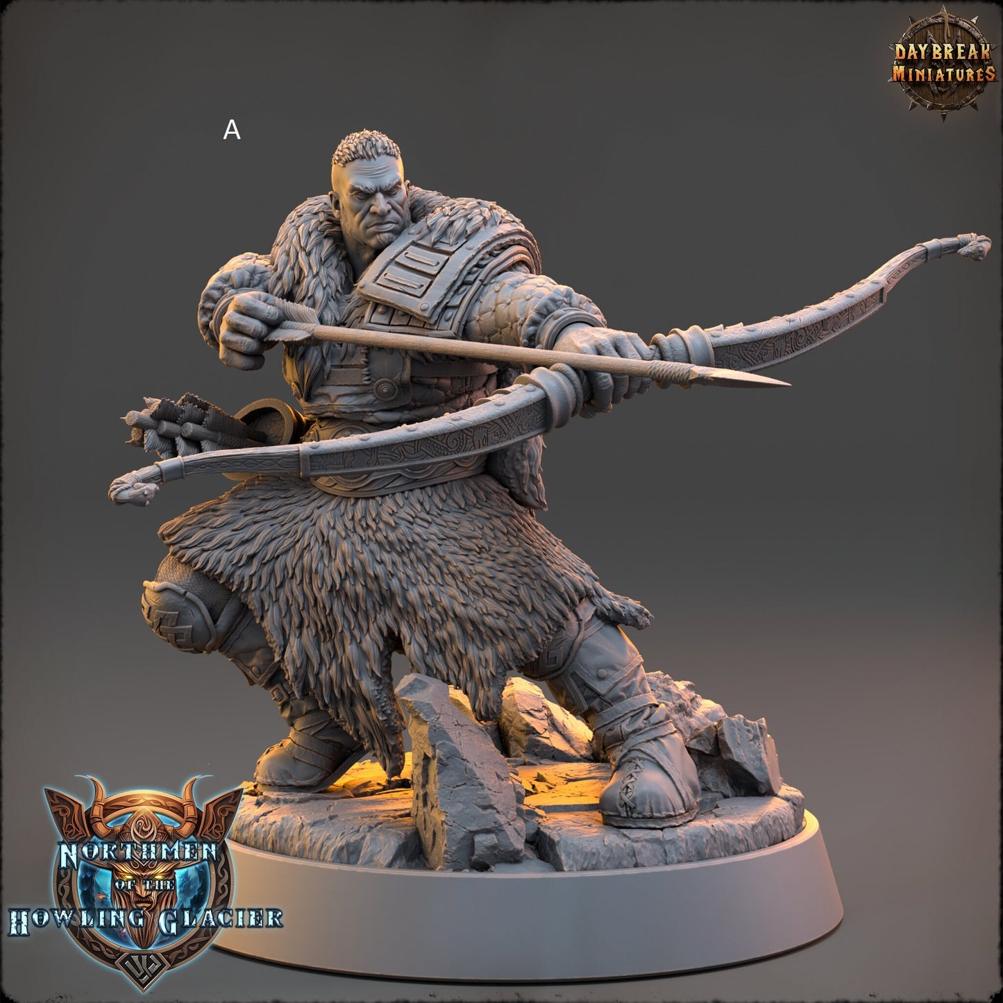Northern Warriors Miniatures | DayBreak Miniatures | Archer/Dual Axes | Compatible with D&D/AOS | Fantasy | Tabletop RPG