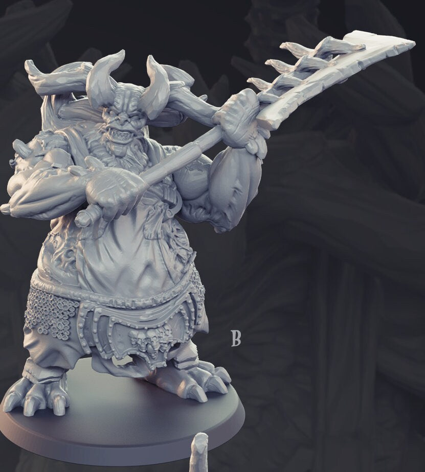 Butcher Demon Miniature | CastnPlay | Compatible with D&D/AoS | Fantasy