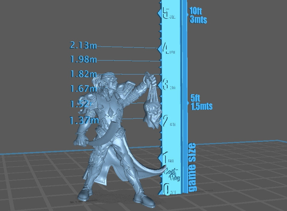 Elven Champion Miniature | CastnPlay | Compatible with D&D/AoS | Fantasy