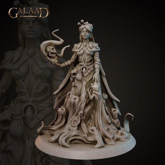 Female Necromancer | Galaad Miniatures | Compatible with D&D/AoS | Fantasy | Tabletop RPG
