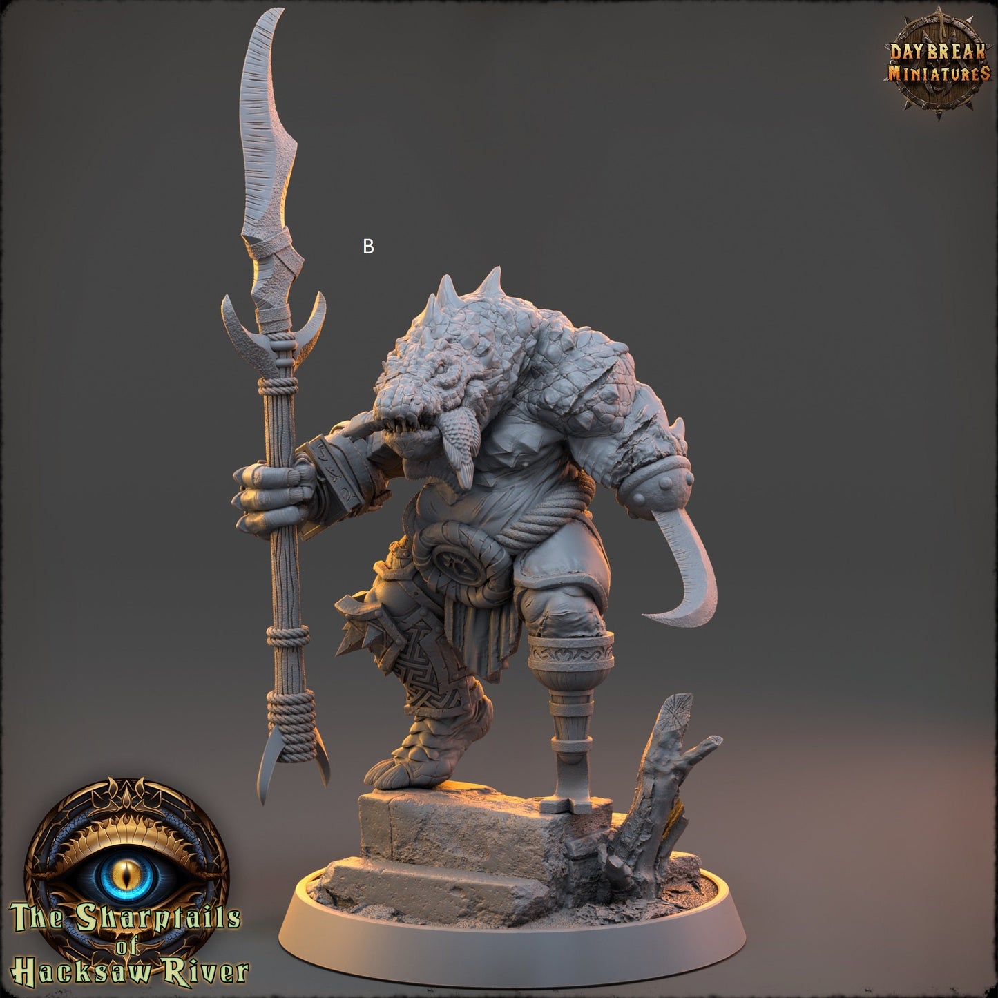 Crocodilian | Warriors Hand Weapons | DayBreak Miniatures | Compatible with D&D/AOS | Fantasy | Tabletop