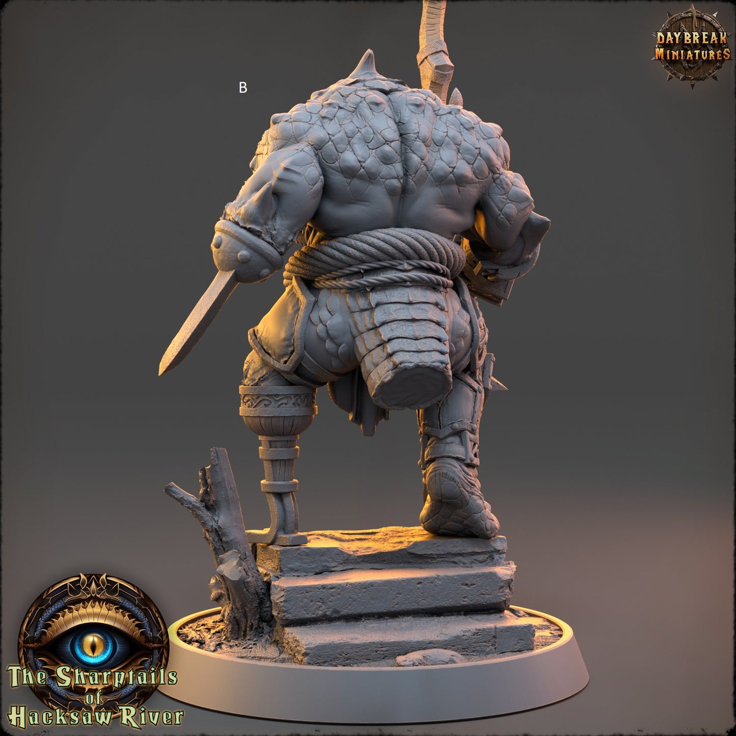 Crocodilian | Warriors Hand Weapons | DayBreak Miniatures | Compatible with D&D/AOS | Fantasy | Tabletop