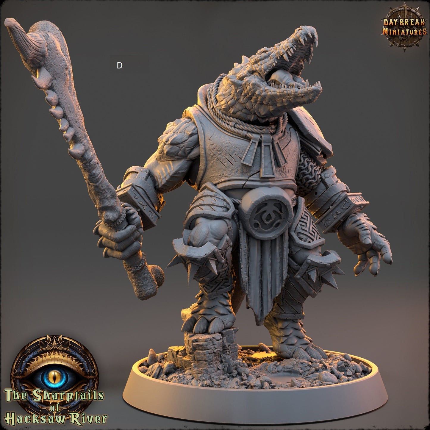 Crocodilian | Warriors Hand Weapons | DayBreak Miniatures | Compatible with D&D/AOS | Fantasy | Tabletop