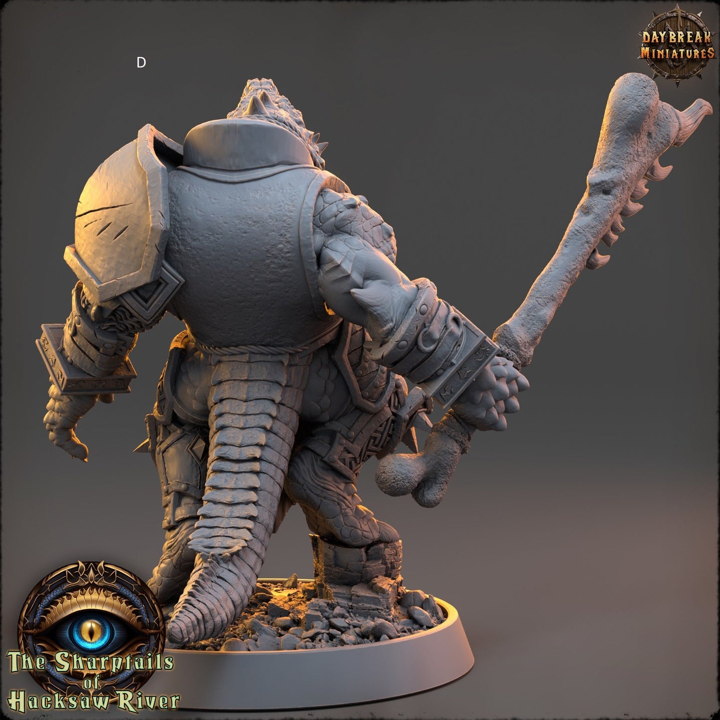 Crocodilian | Warriors Hand Weapons | DayBreak Miniatures | Compatible with D&D/AOS | Fantasy | Tabletop