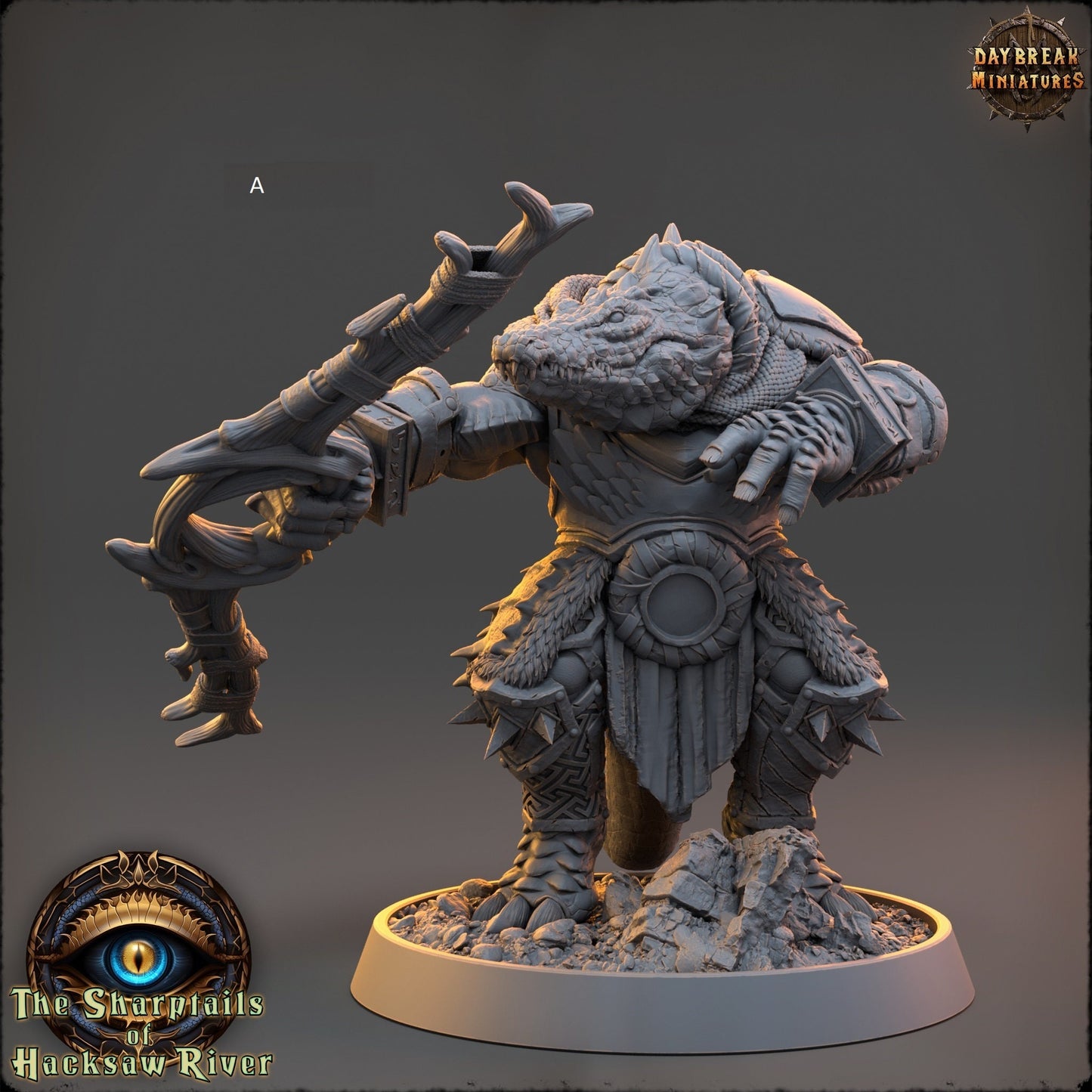 Crocodilian | Warriors Hand Weapons | DayBreak Miniatures | Compatible with D&D/AOS | Fantasy | Tabletop