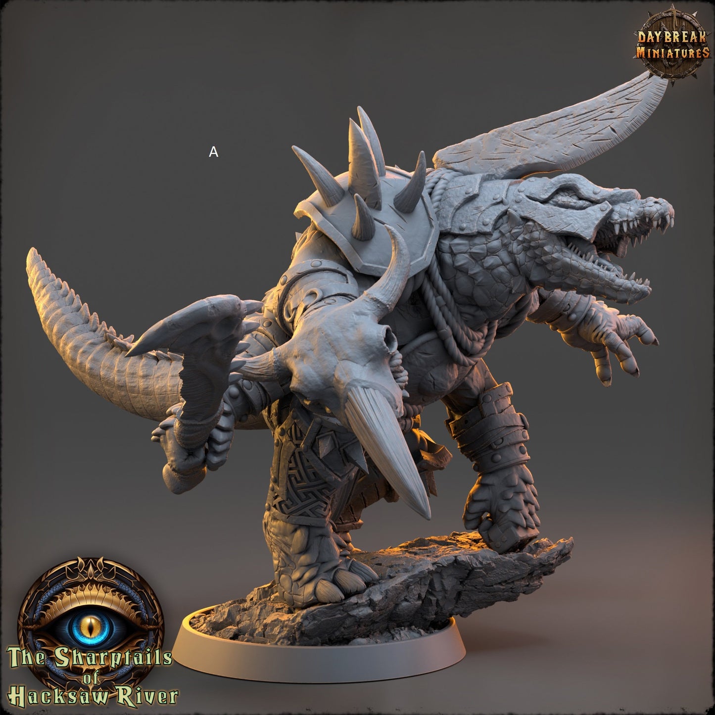 Crocodilian | Brutes | DayBreak Miniatures | Compatible with D&D/AOS | Fantasy | Tabletop