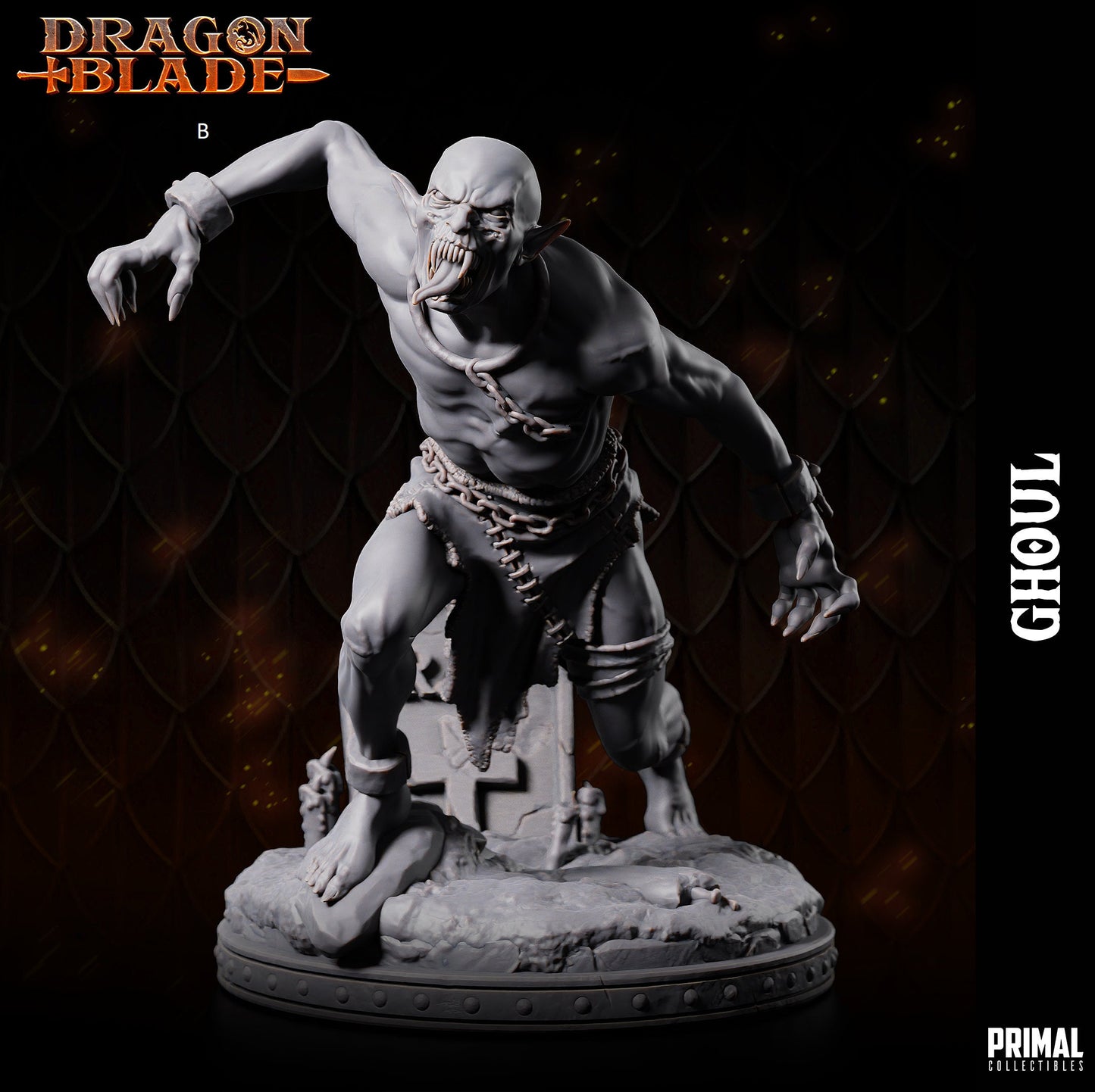 Ghoul Miniature | Primal Collectibles | Compatible with D&D/AoS | Fantasy
