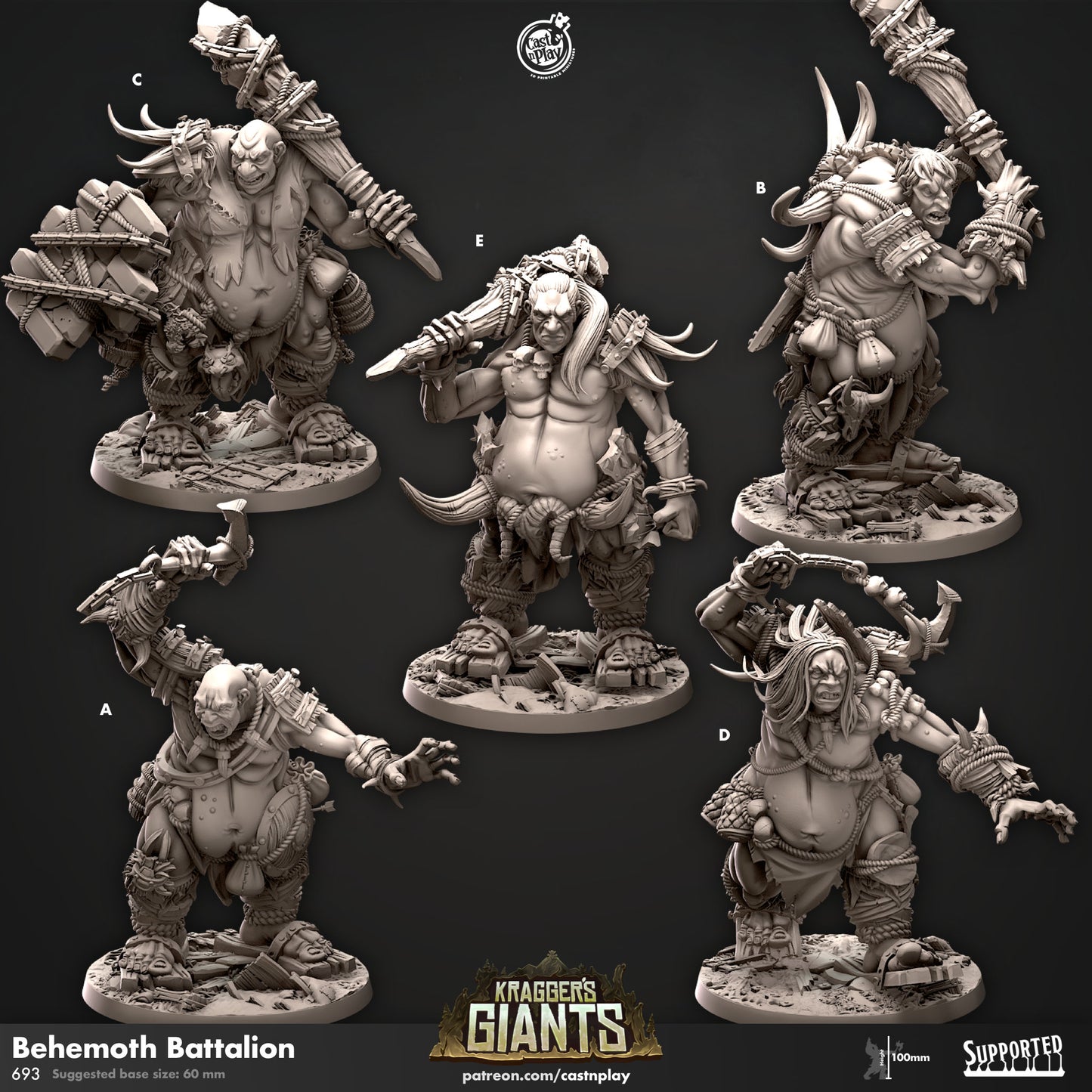 Behemoth Battalion Giant | CastnPlay | Compatible with D&D/AoS | Fantasy