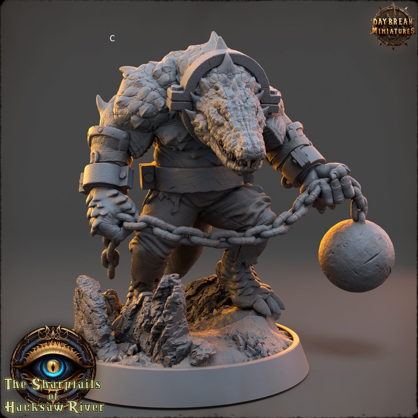 Crocodilian | Warriors Hand Weapons | DayBreak Miniatures | Compatible with D&D/AOS | Fantasy | Tabletop
