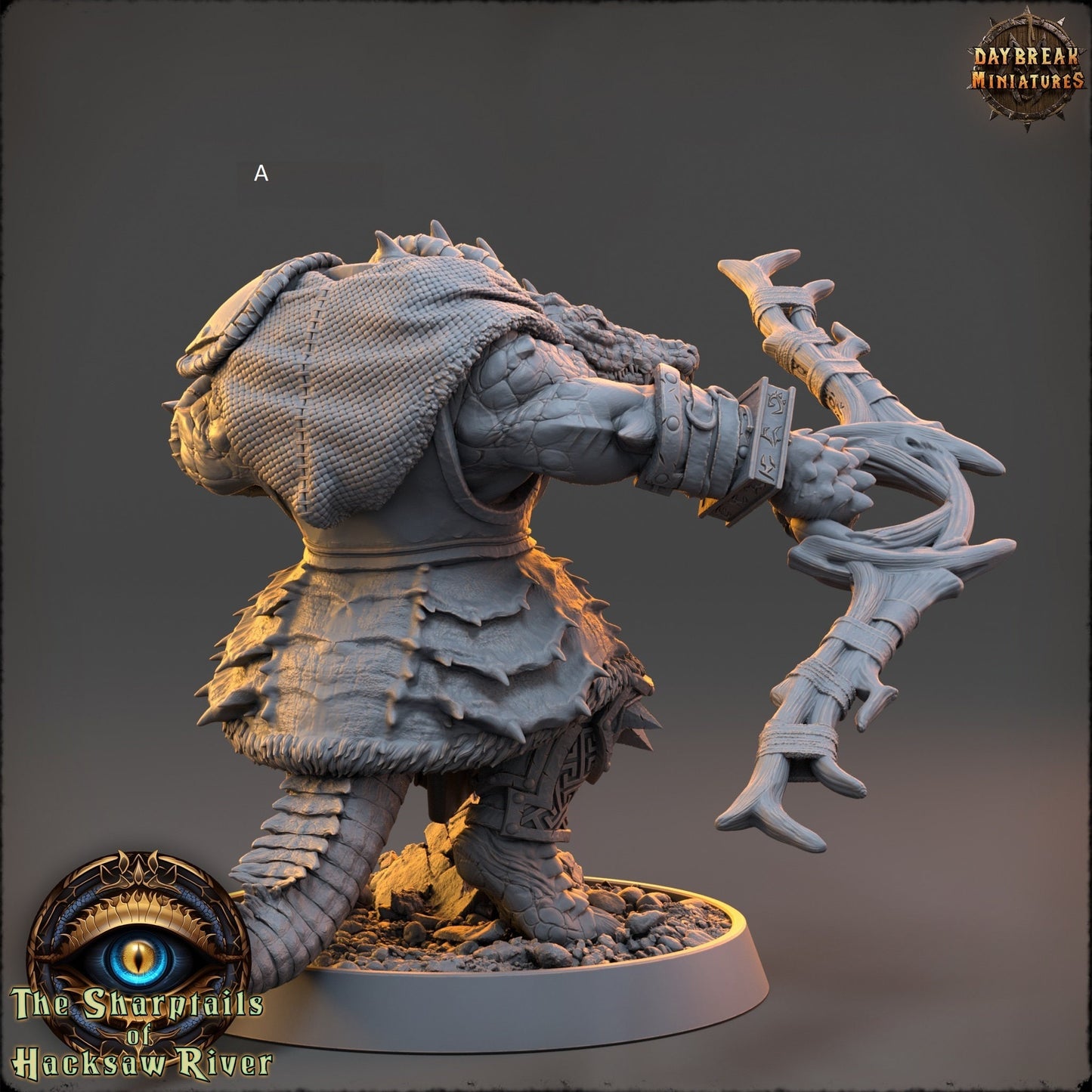 Crocodilian | Warriors Hand Weapons | DayBreak Miniatures | Compatible with D&D/AOS | Fantasy | Tabletop