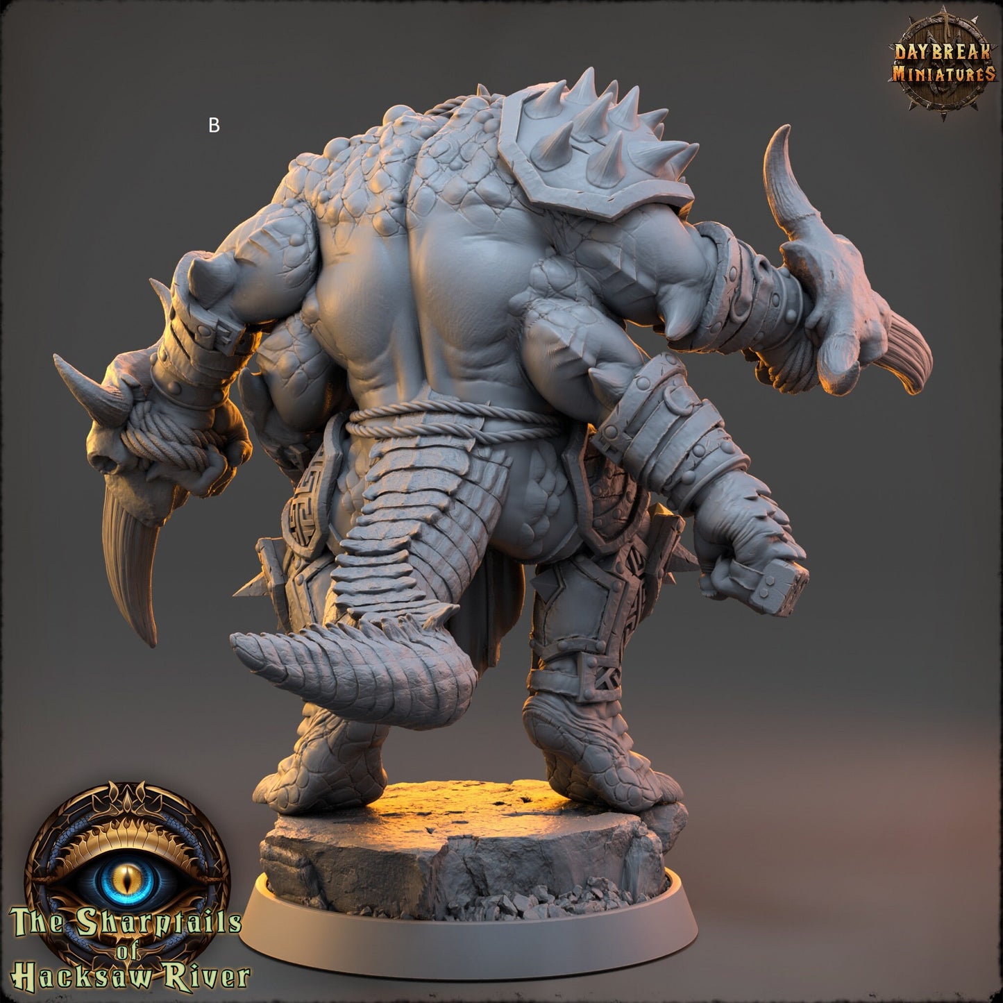 Crocodilian | Brutes | DayBreak Miniatures | Compatible with D&D/AOS | Fantasy | Tabletop
