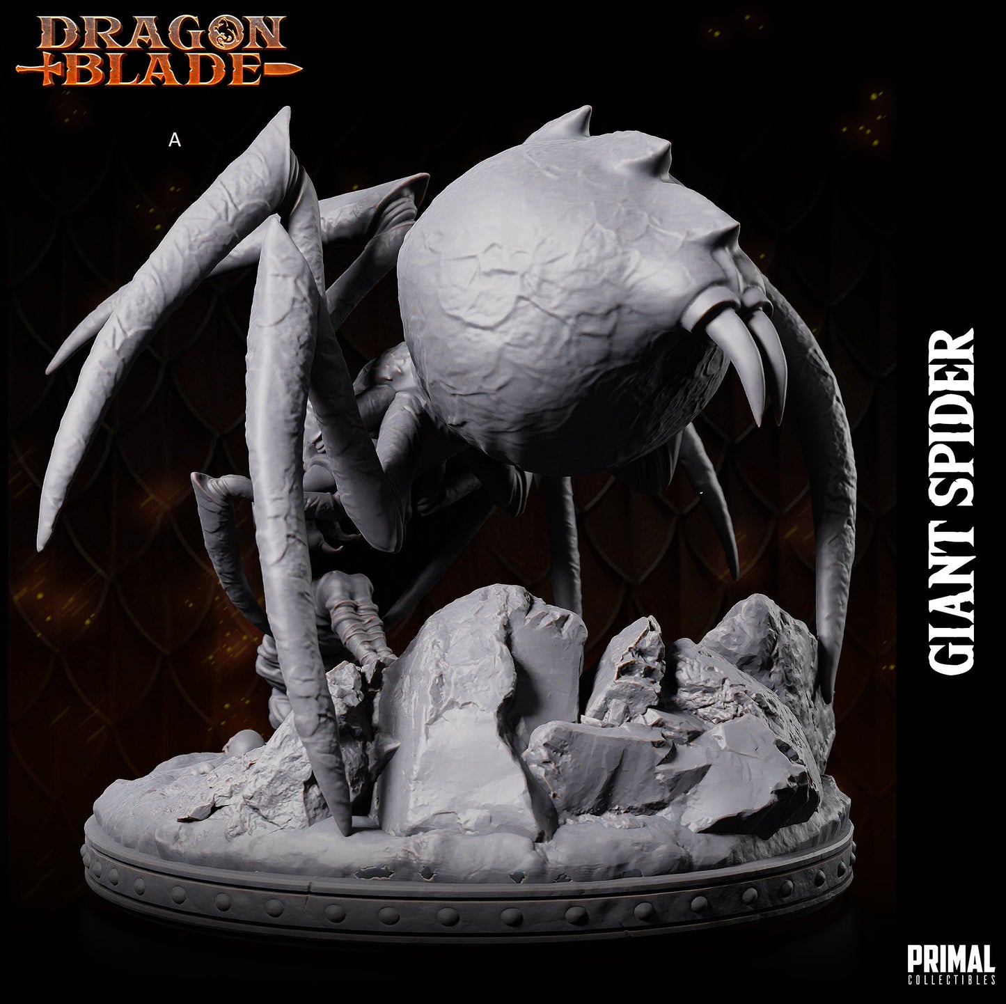 Giant Spider Miniature | Primal Collectibles | Compatible with D&D/AoS | Fantasy