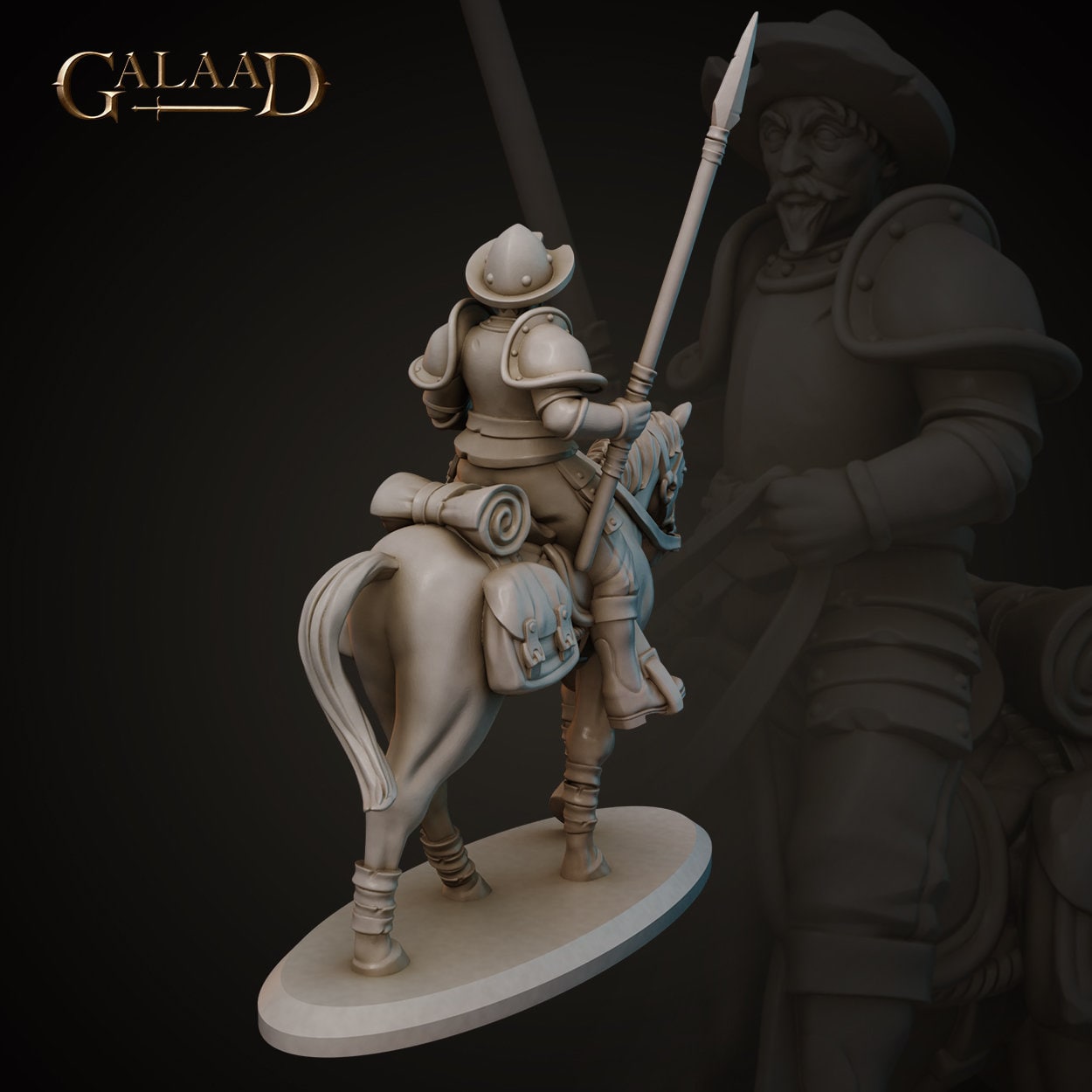 Conquistador Cavalry | Galaad Miniatures | Compatible with D&D/AoS | Fantasy | Tabletop RPG